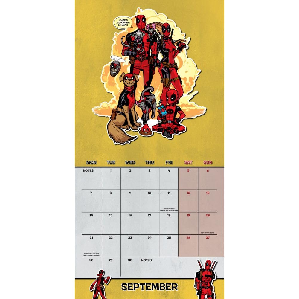 2026 Marvel Deadpool - Square Wall Calendar