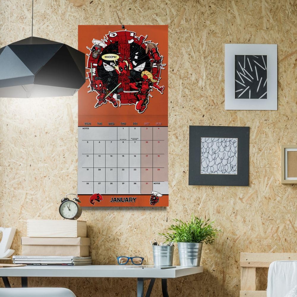 2026 Marvel Deadpool - Square Wall Calendar
