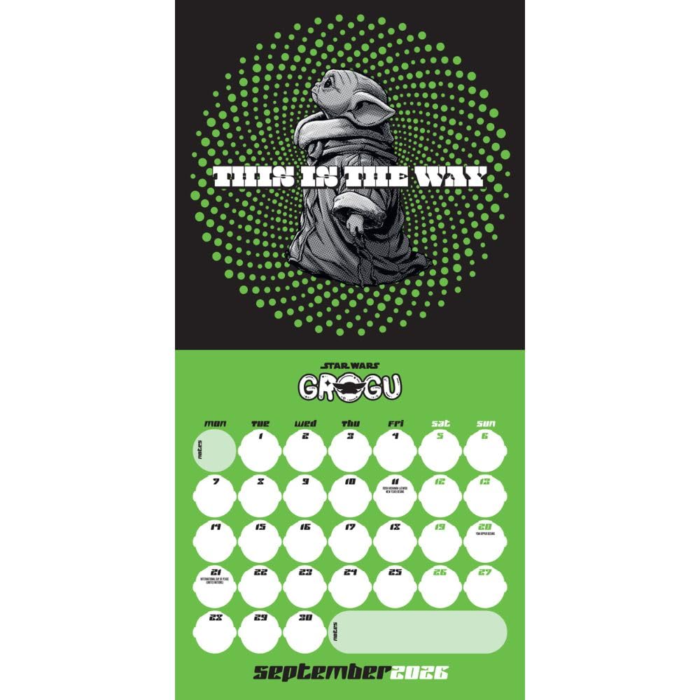 2026 Star Wars - Grogu - Square Wall Calendar