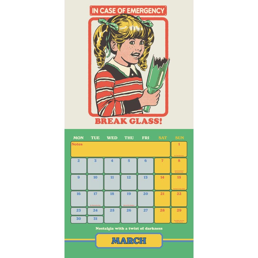 2026 The Darker Side of Childhood - Steven Rhodes - Square Wall Calendar