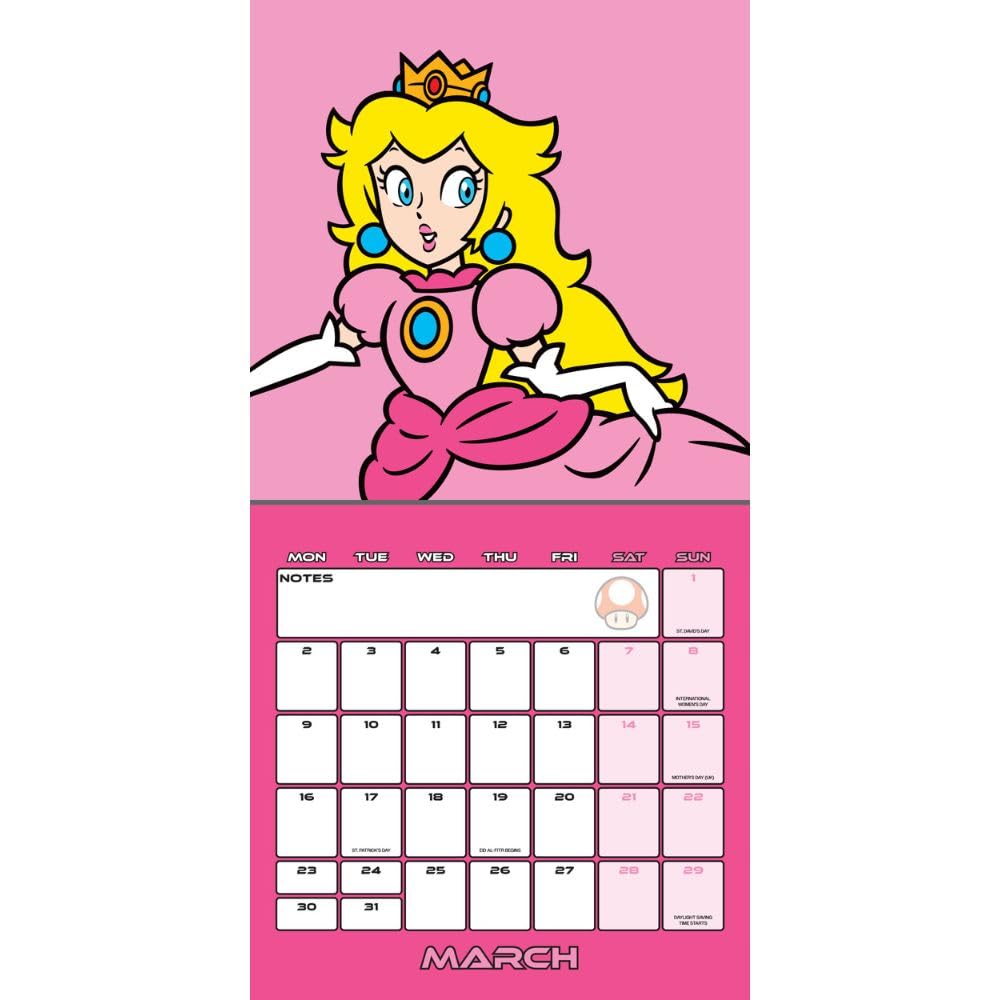 2026 Super Mario - Square Wall Calendar