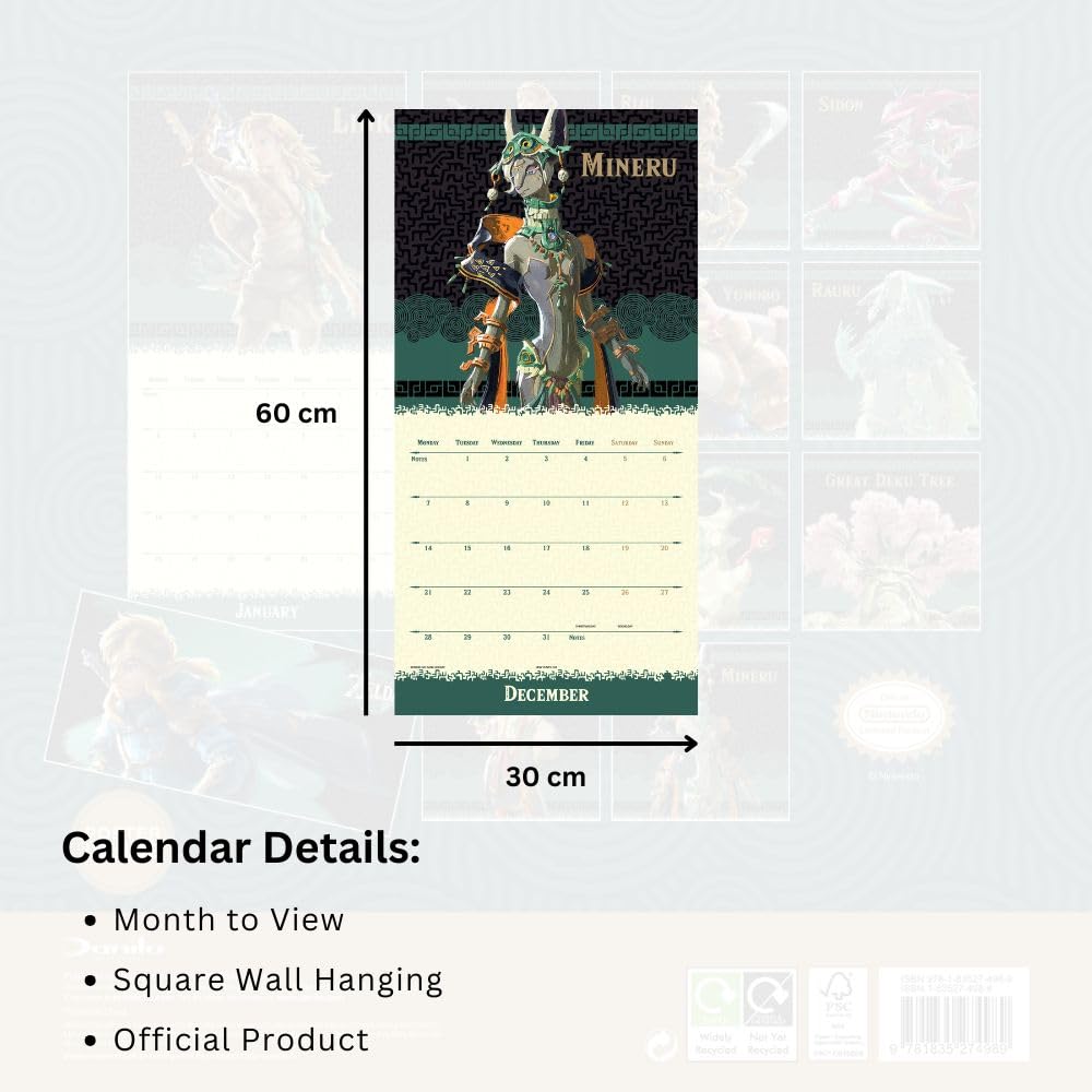 2026 The Legend Of Zelda - Square Wall Calendar