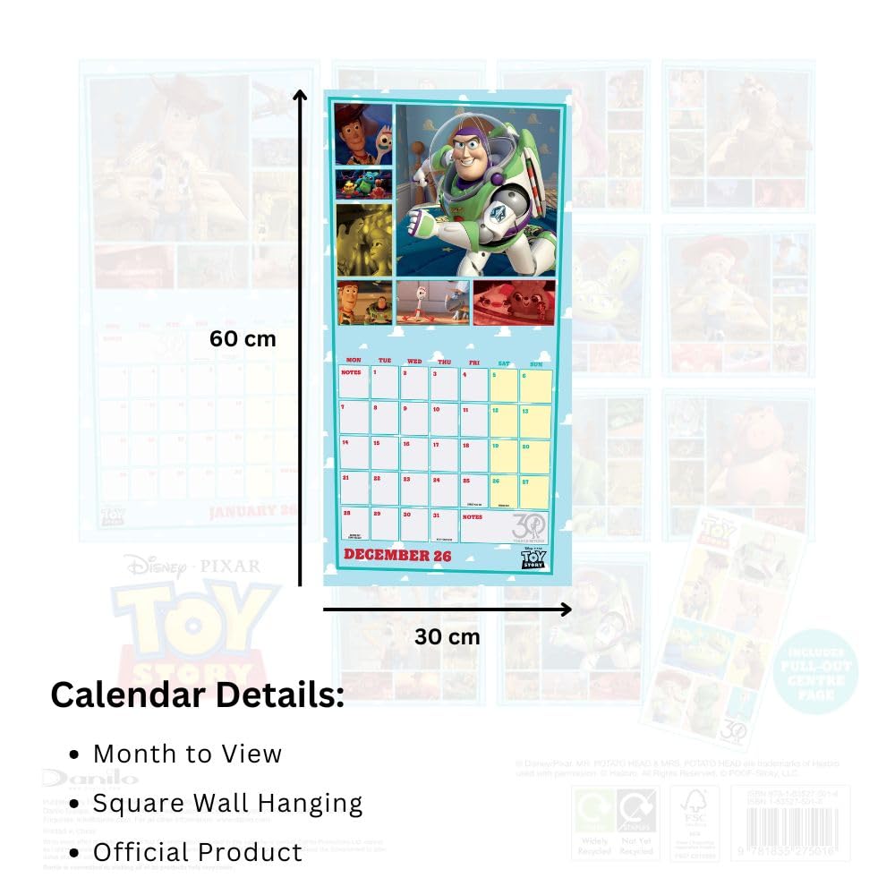 2026 Toy Story - Square Wall Calendar