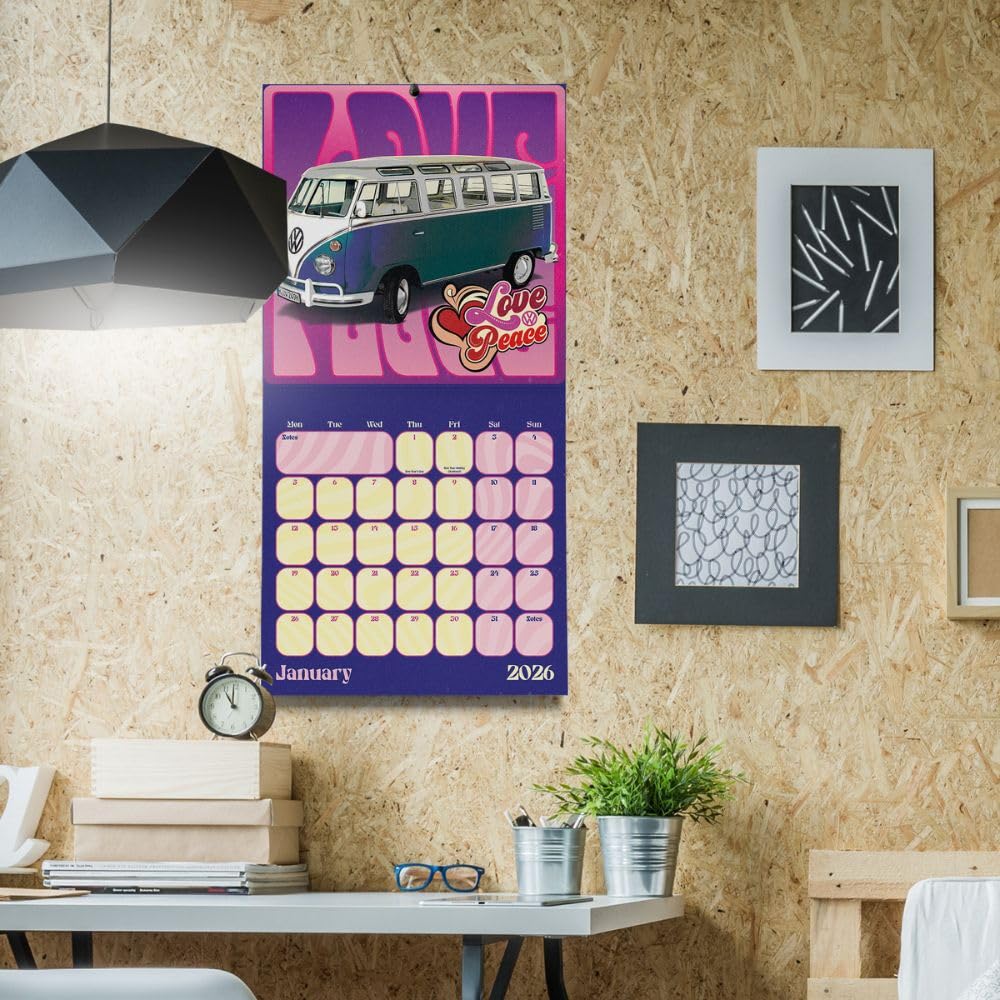 2026 VW Campervans - Square Wall Calendar