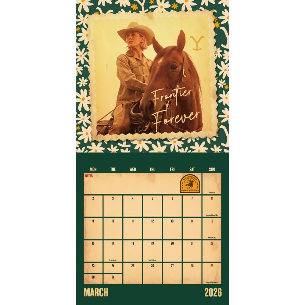 2026 Yellowstone - Square Wall Calendar