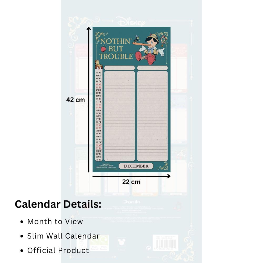 2026 Disney Yours & Mine - Slim Wall Calendar