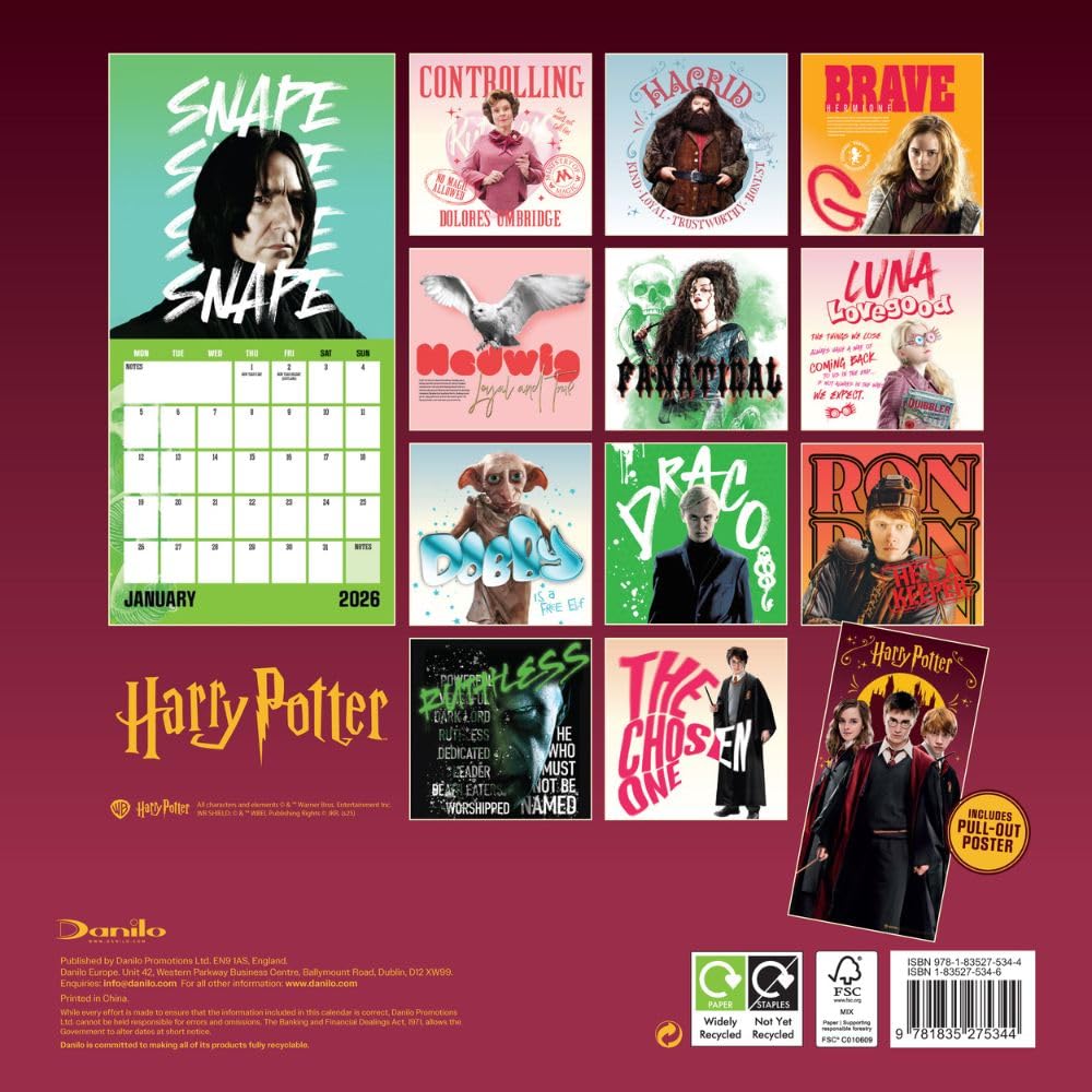 2026 Harry Potter - Mini Wall Calendar