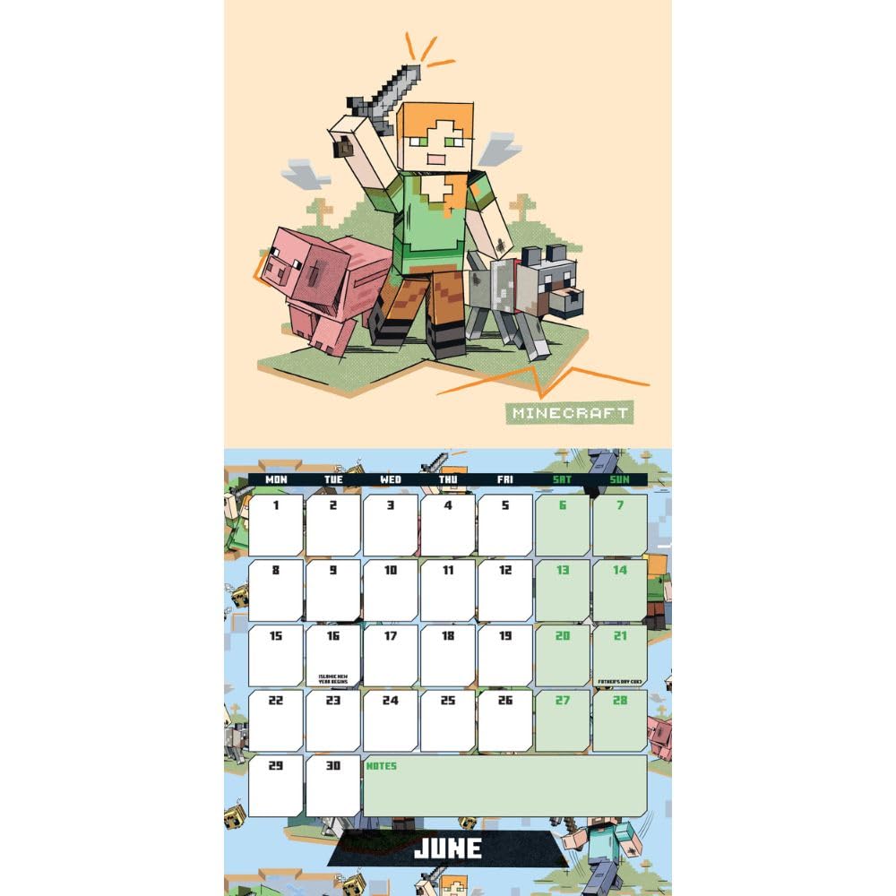 2026 Minecraft - Mini Wall Calendar