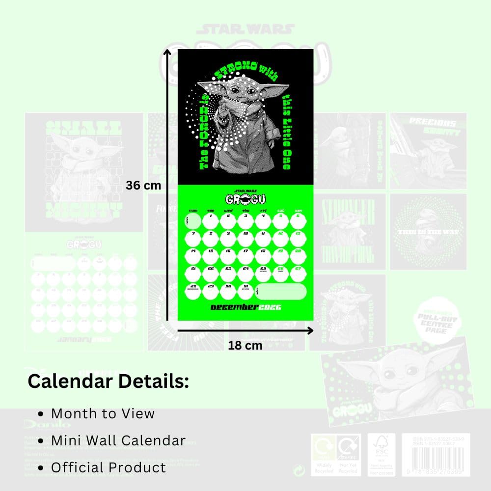 2026 Star Wars - Grogu - Mini Wall Calendar