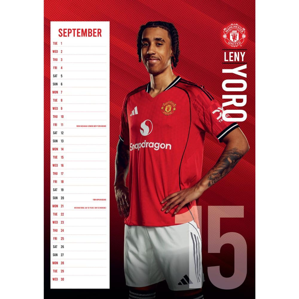 2026 Manchester United FC - A3 Wall Calendar