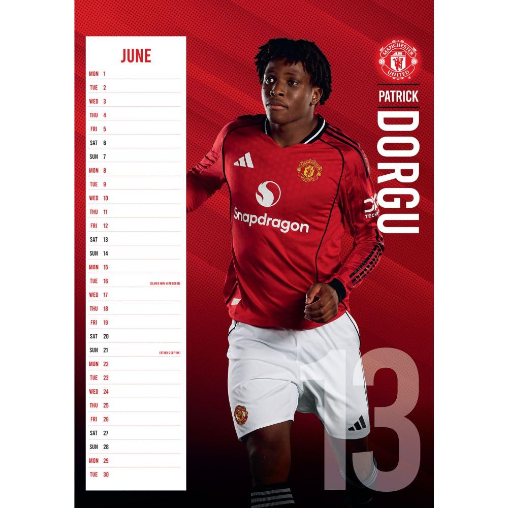 2026 Manchester United FC - A3 Wall Calendar