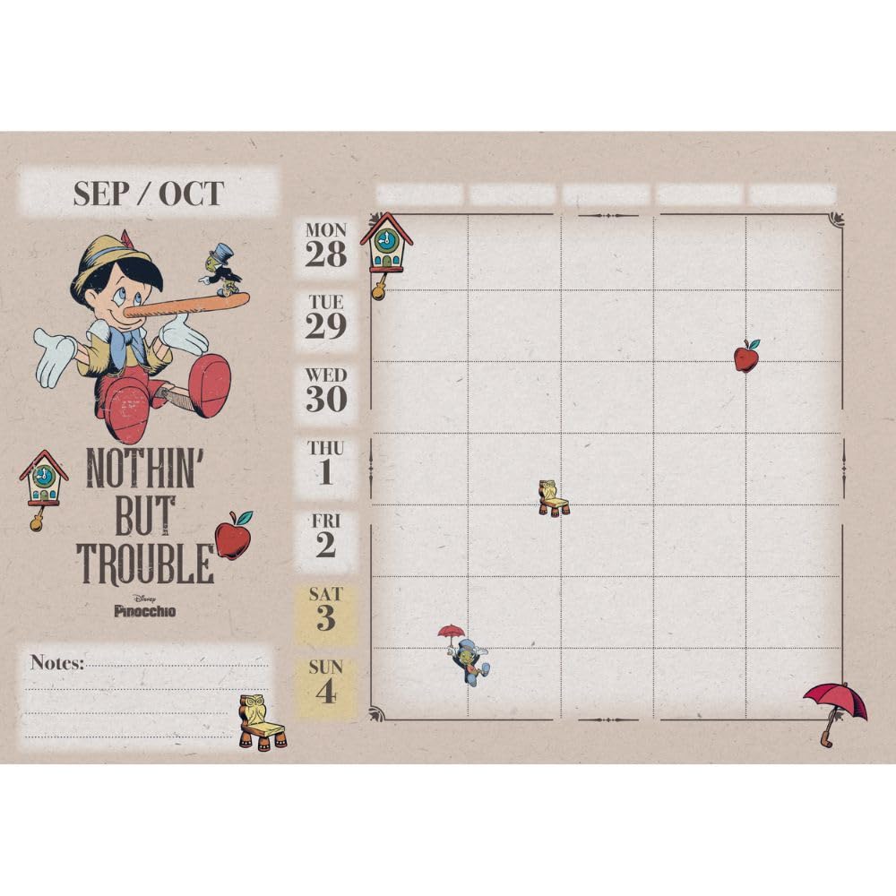 2026 Disney Heritage - Family Organiser Calendar - Deluxe Wall Calendar