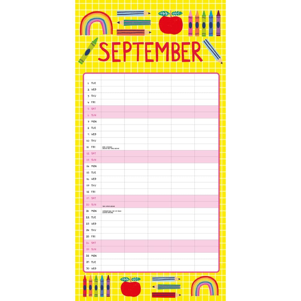2026 Paper Salad - Family Organiser Calendar - Square Wall Calendar