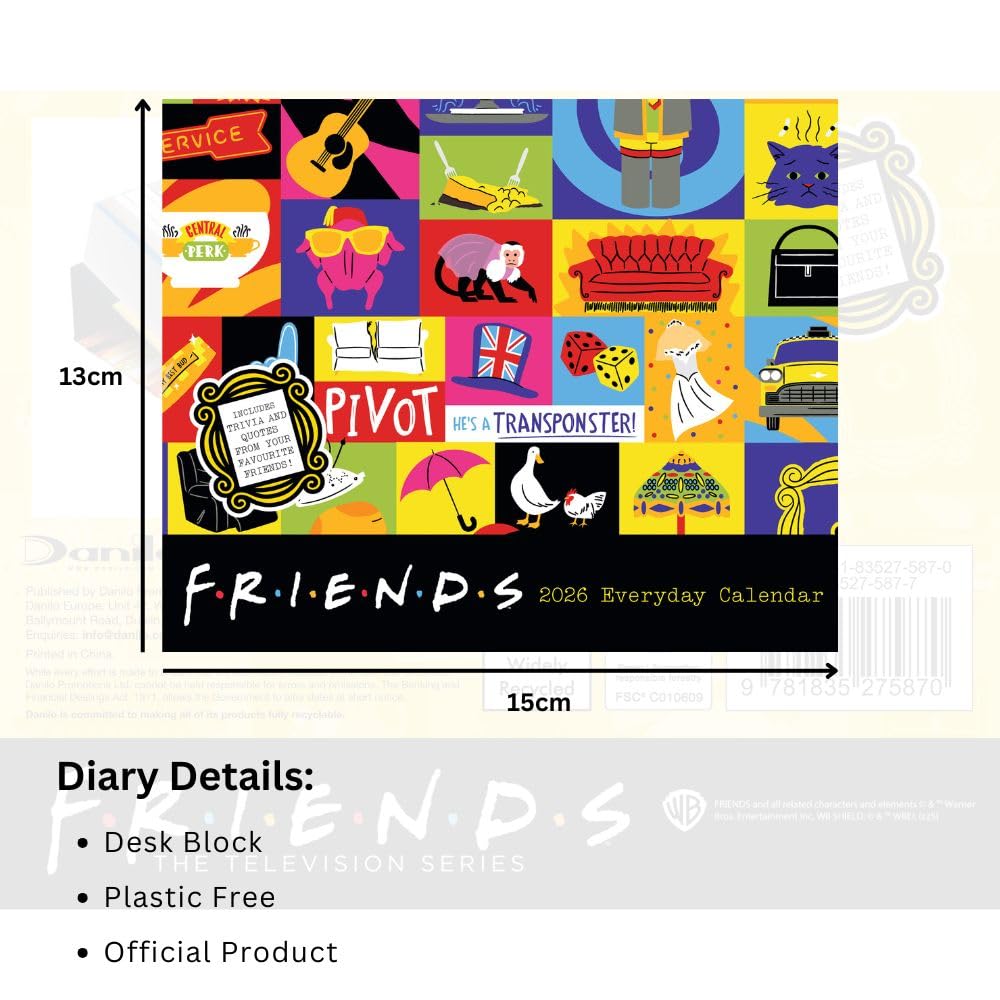 2026 Friends - Daily Boxed Page-A-Day Calendar