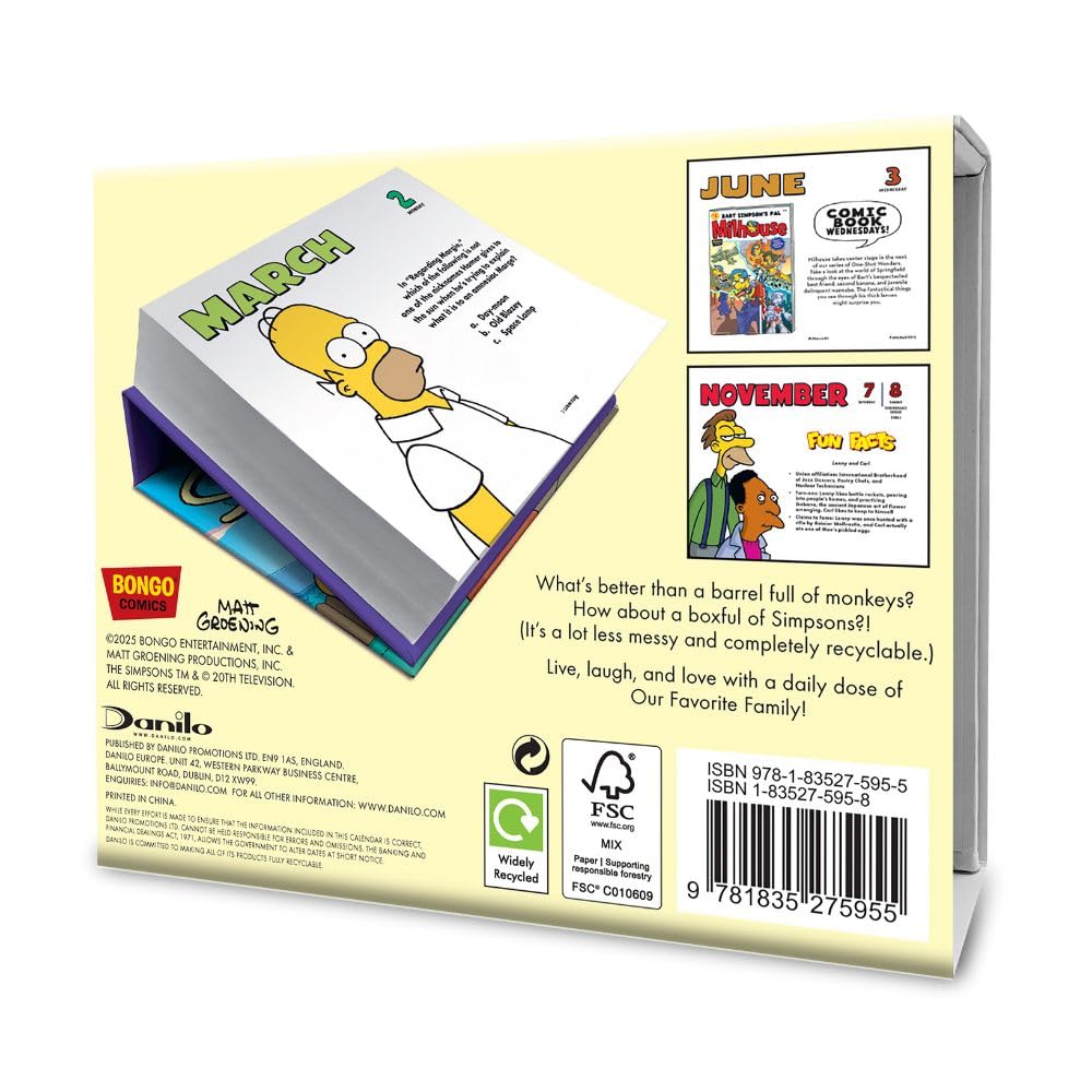 2026 The Simpsons - Daily Boxed Page-A-Day Calendar