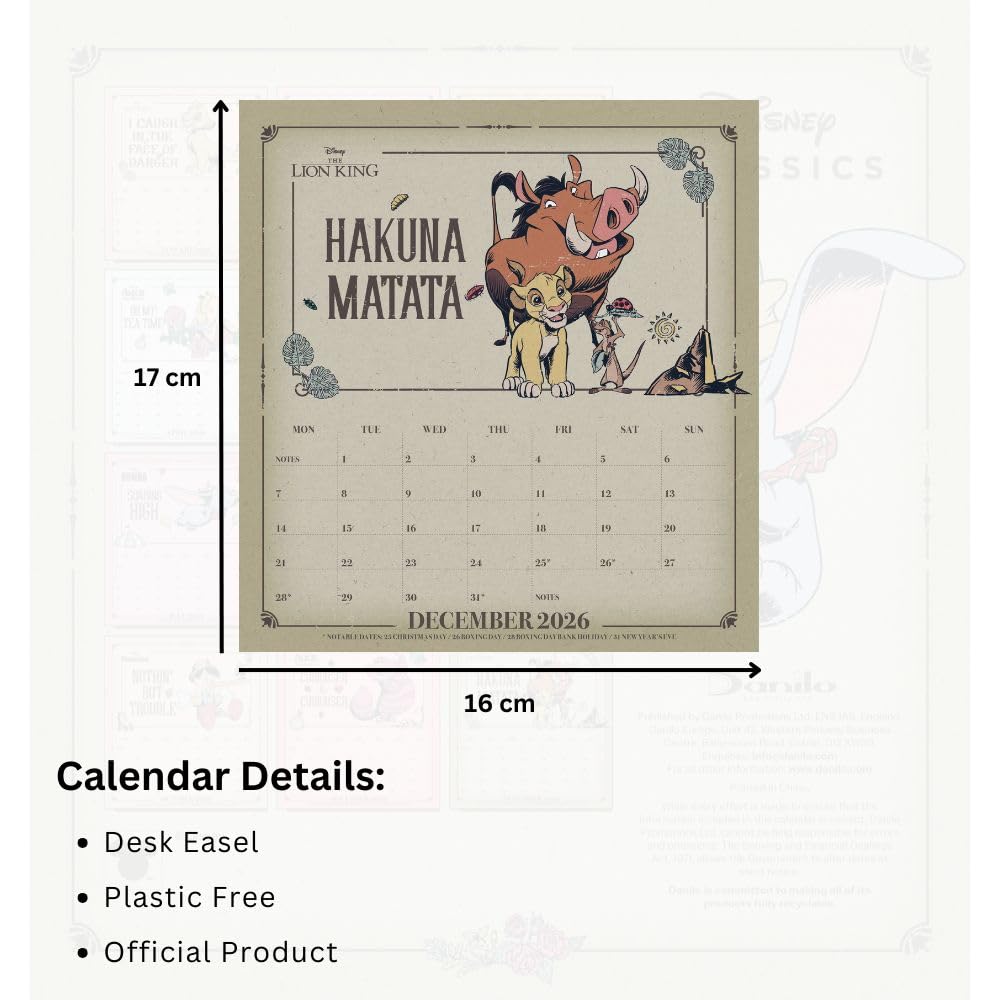 2026 Disney Heritage - Desk Easel Calendar