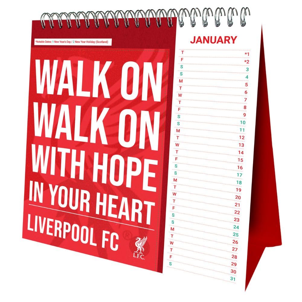 2026 Liverpool FC - Desk Easel Calendar