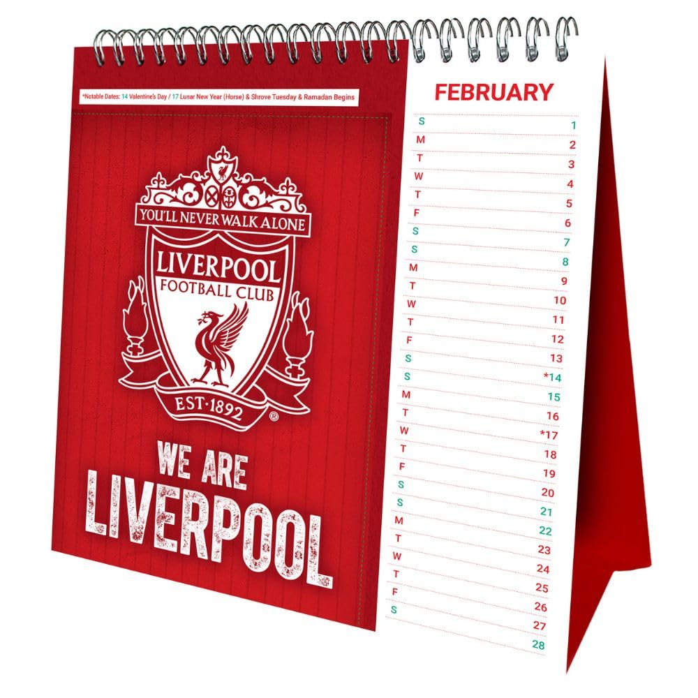 2026 Liverpool FC - Desk Easel Calendar