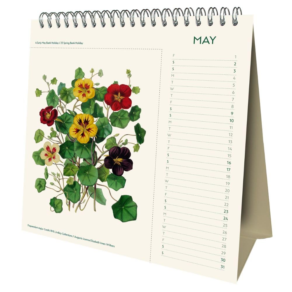 2026 RHS - Flowers - Desk Easel Calendar