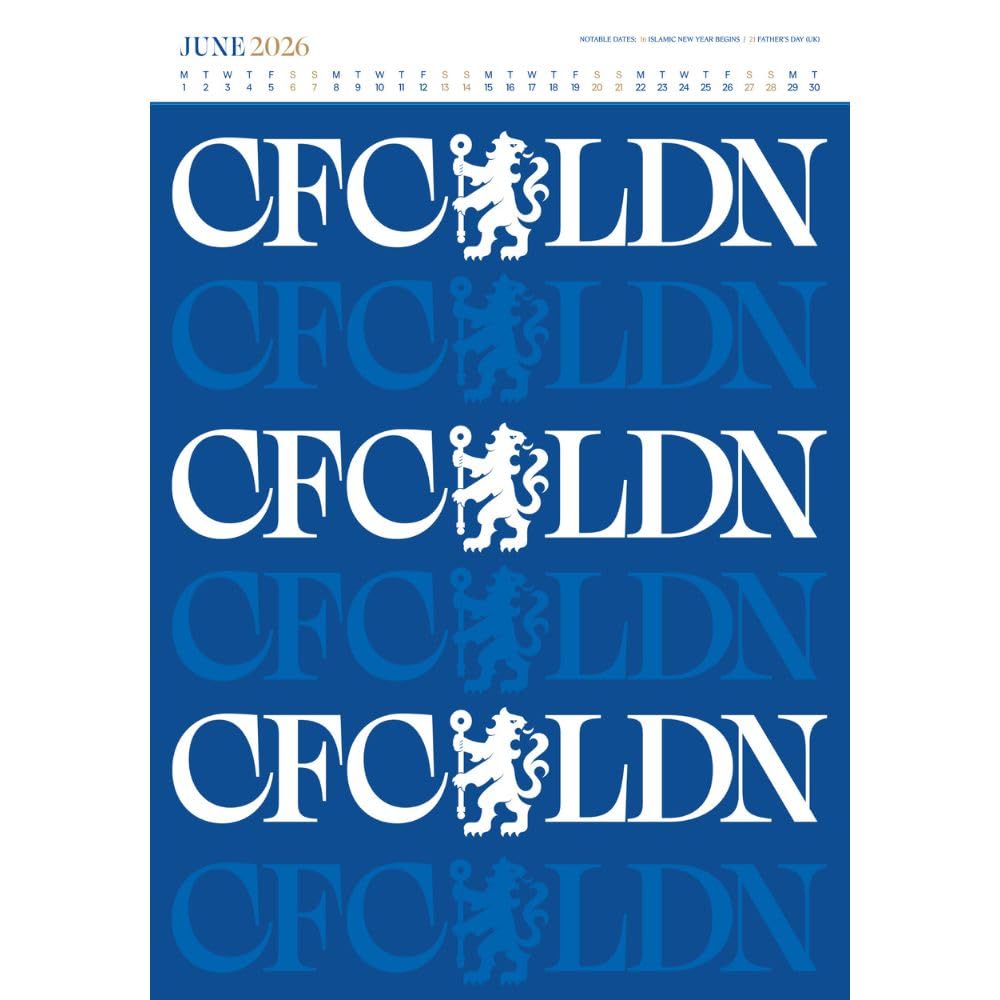 2026 Chelsea FC - A3 Deluxe Wall Calendar