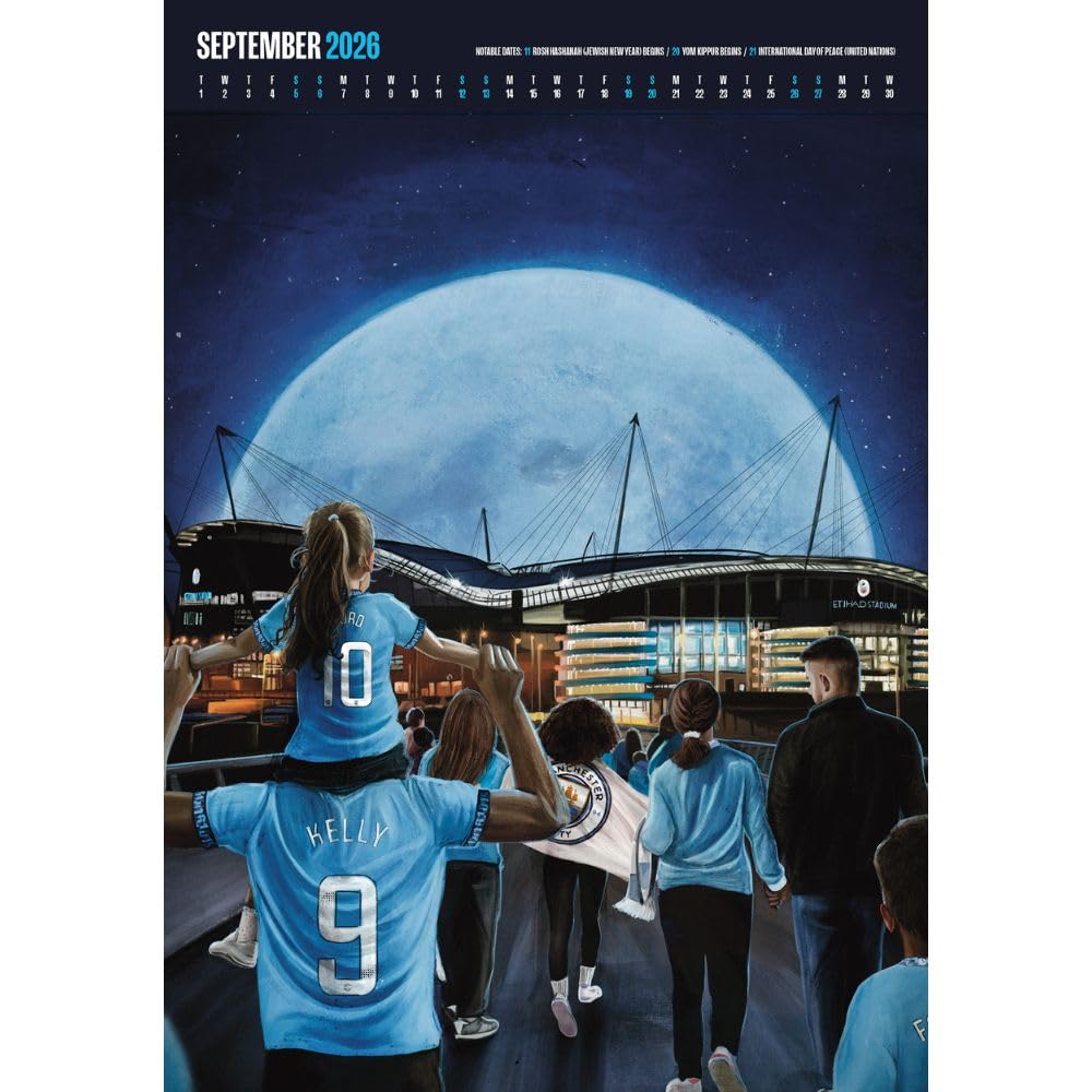 2026 Manchester City FC - A3 Deluxe Wall Calendar