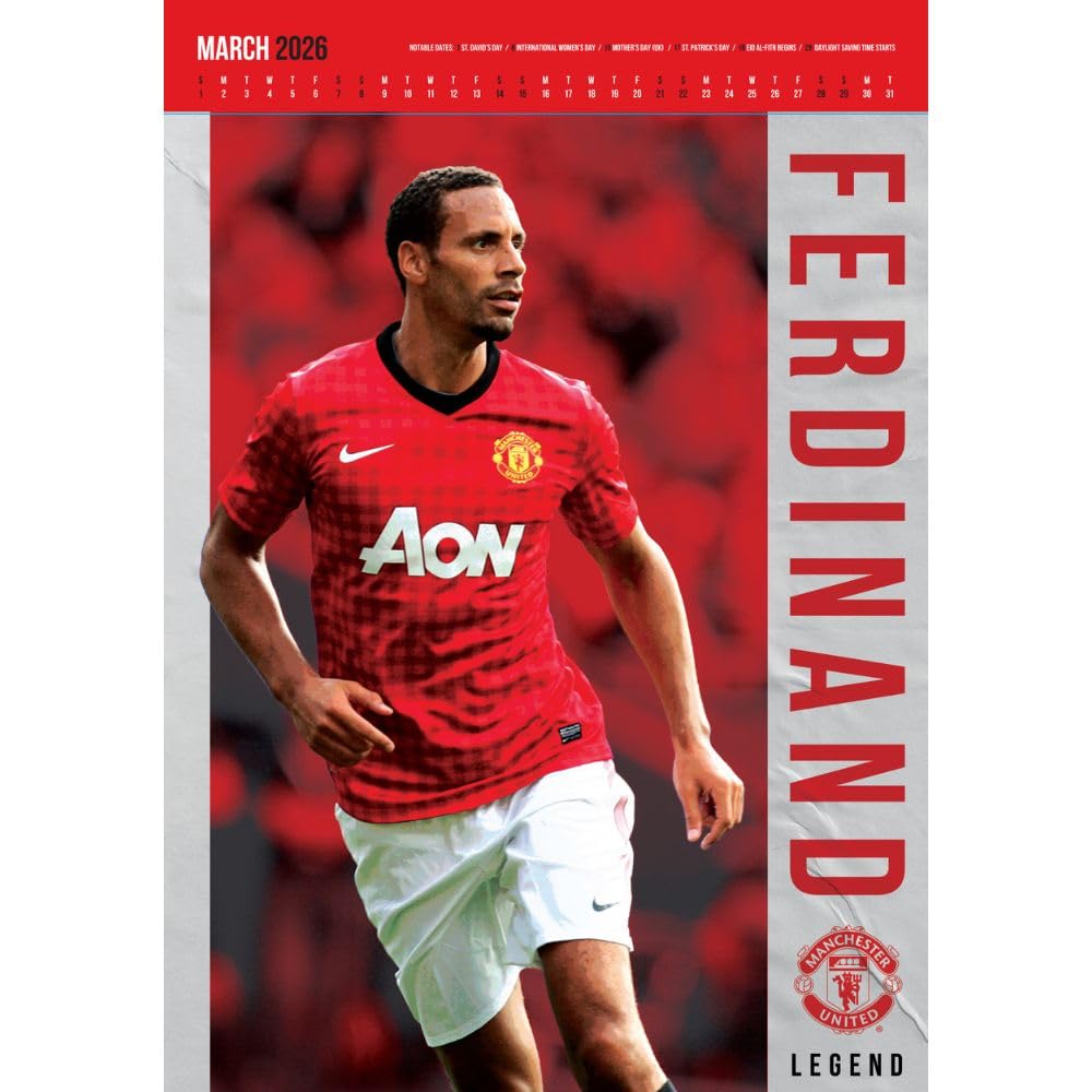 2026 Manchester United FC - A3 Deluxe Wall Calendar