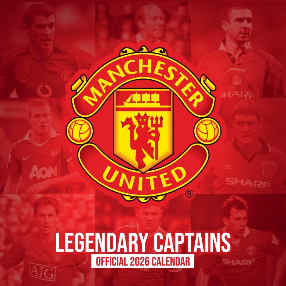 2026 Manchester United FC Legends - Square Wall Calendar