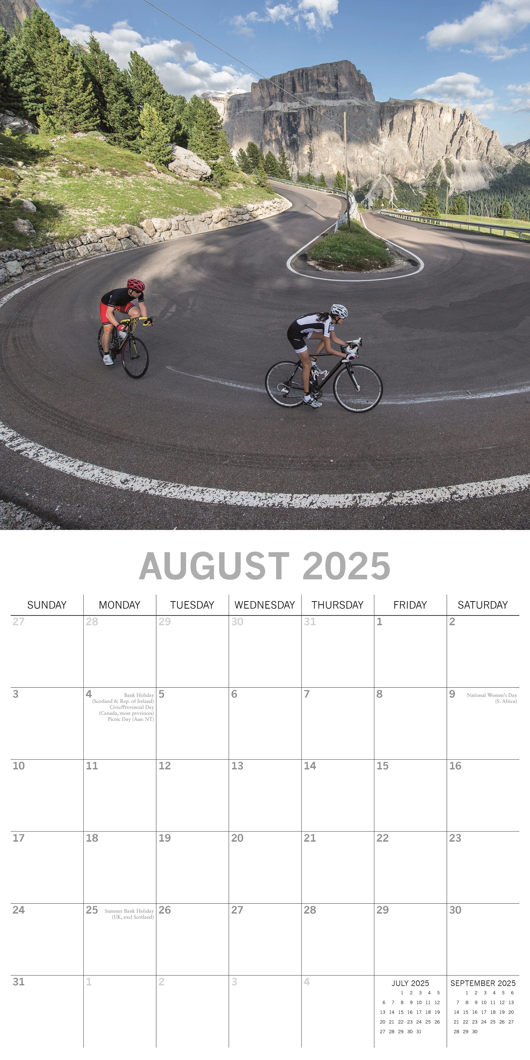 2025 Cycling - Square Wall Calendar