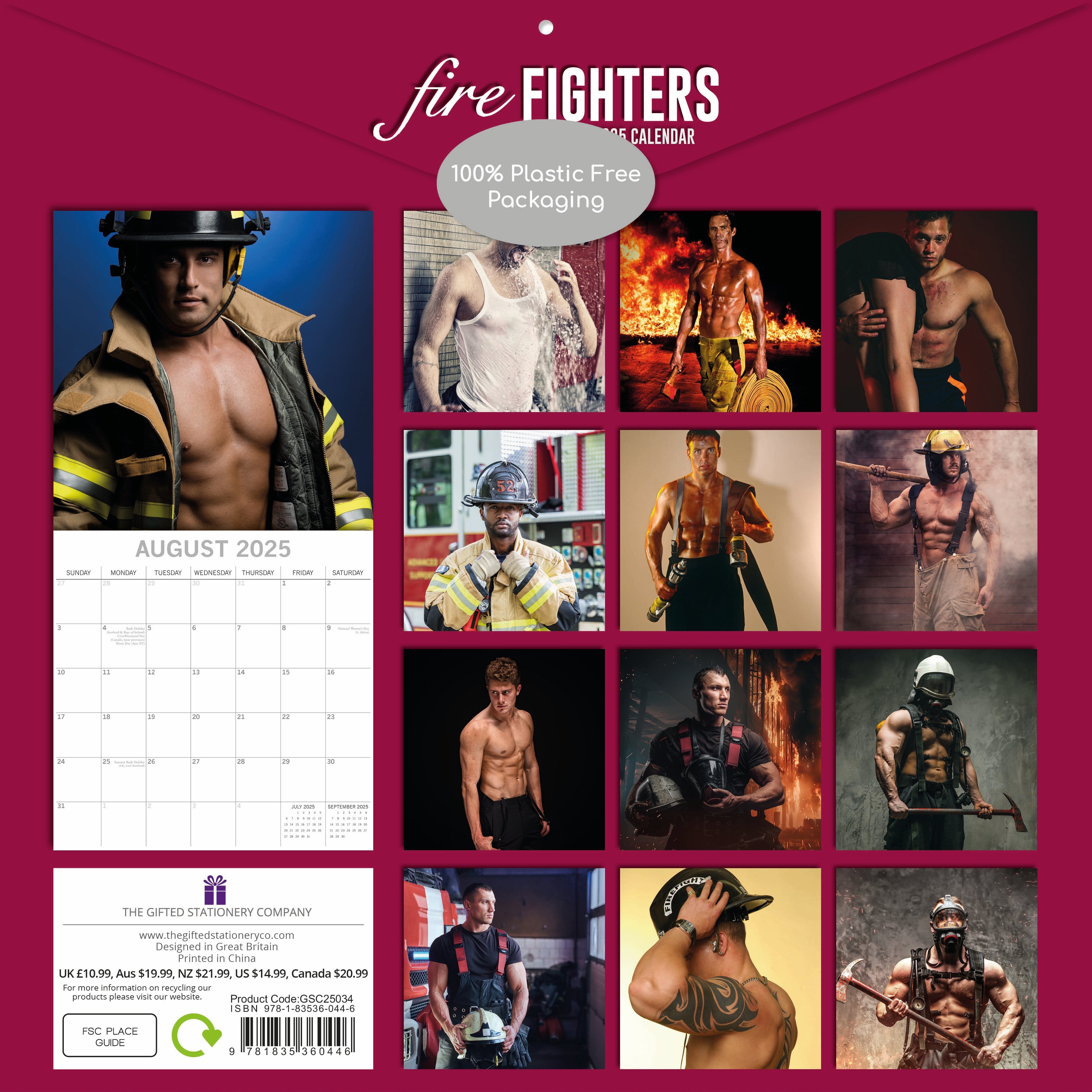 2025 Firefighters - Square Wall Calendar