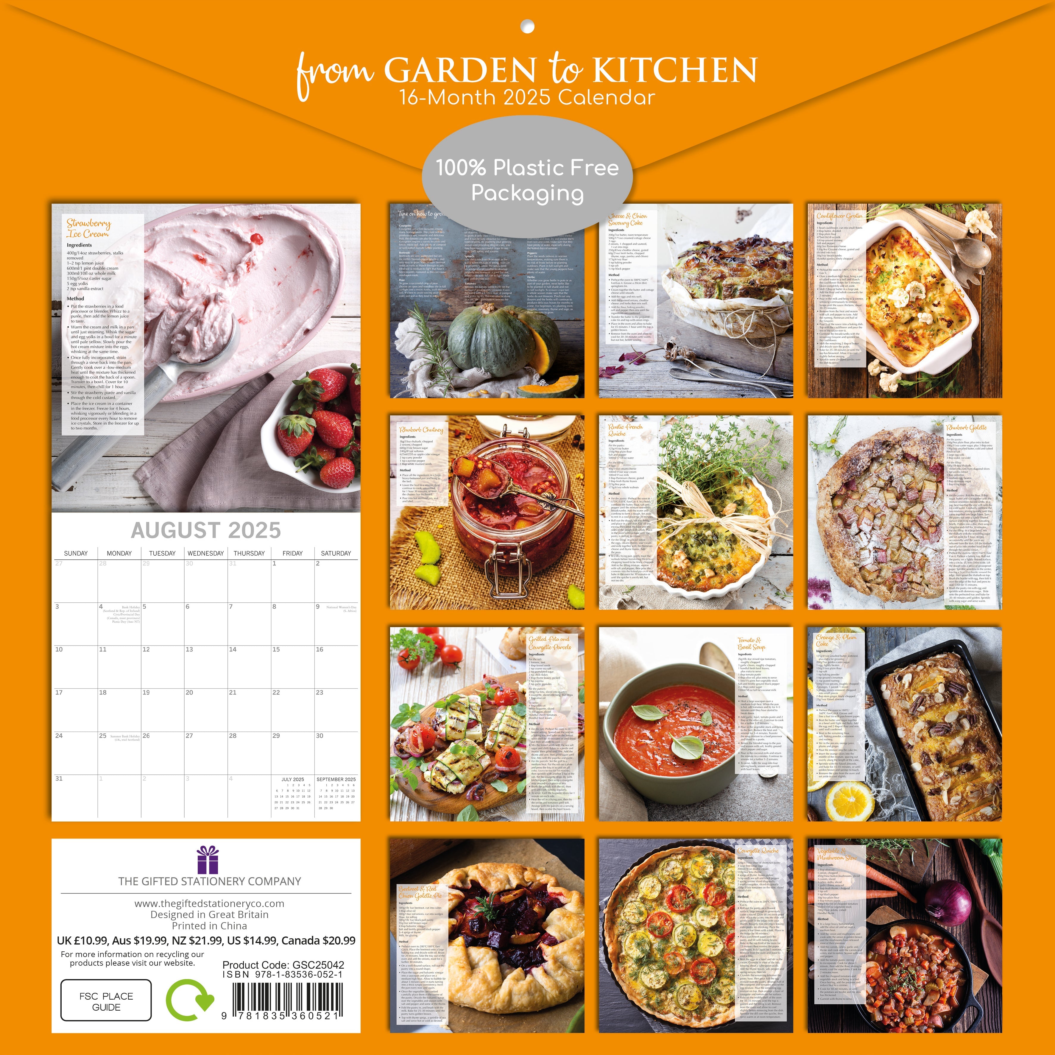 2025 From Garden to Kitchen - Square Wall Calendar