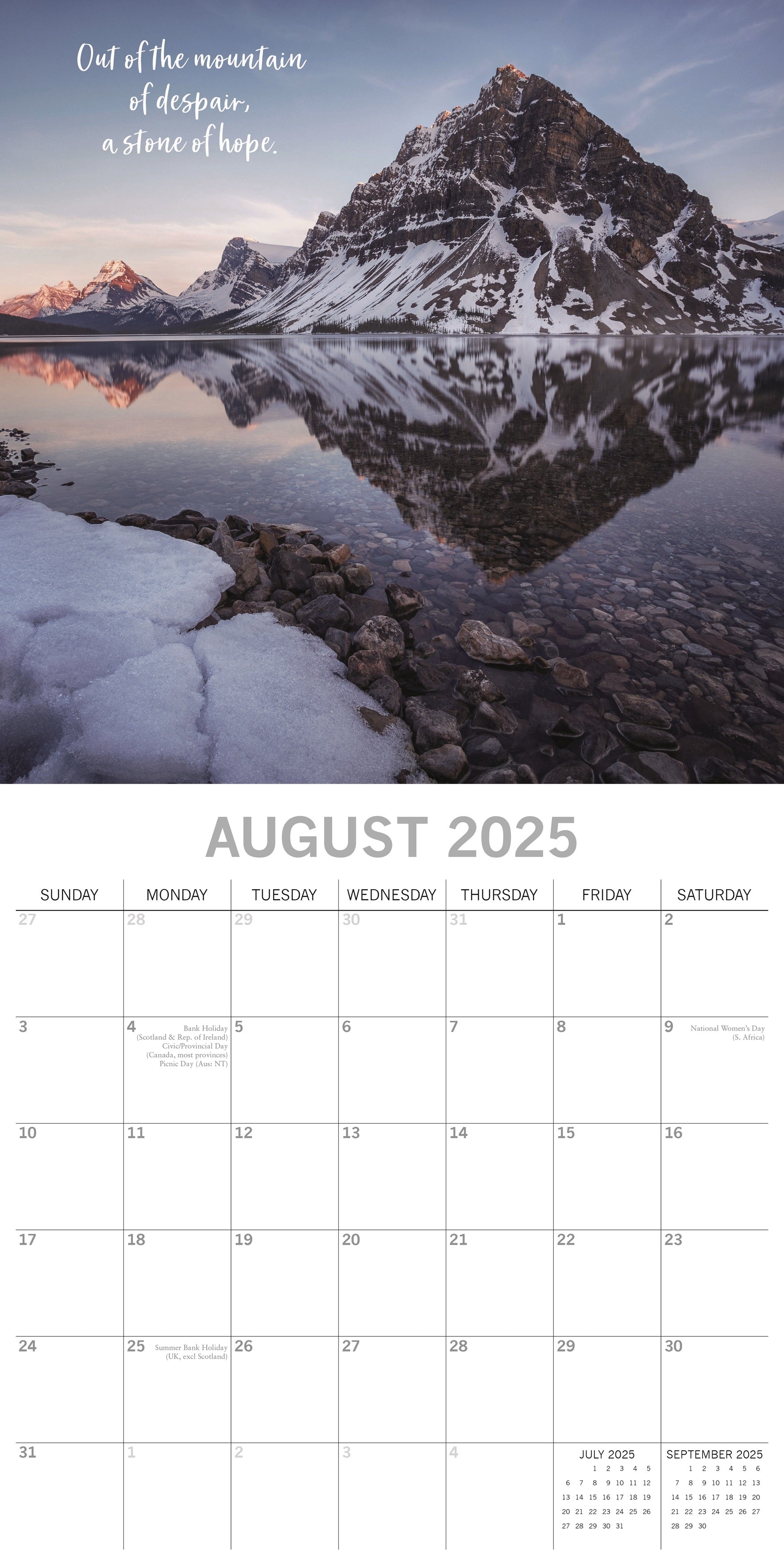 2025 Inspiration - Square Wall Calendar