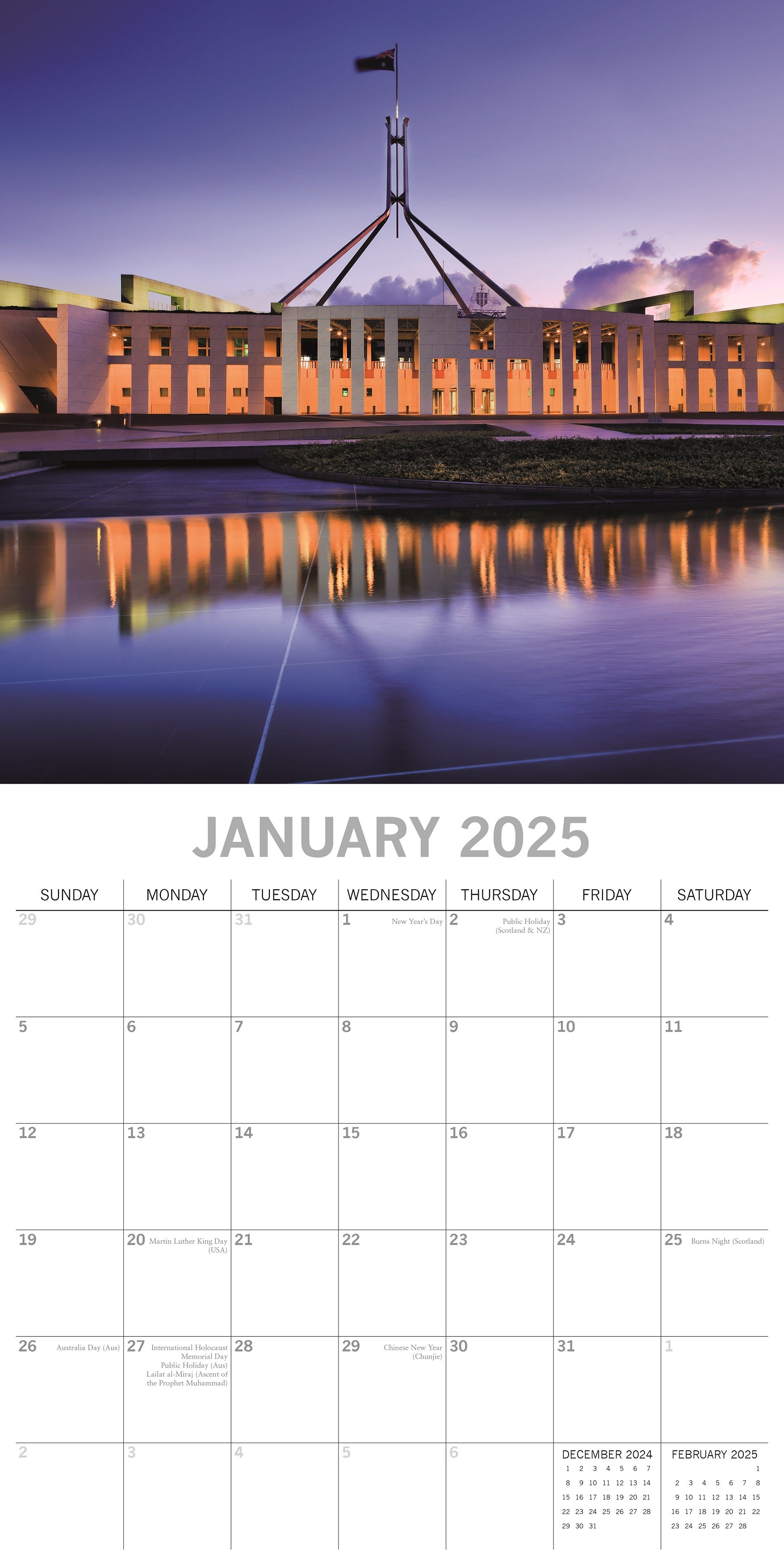 2025 Landmarks of Australia - Square Wall Calendar