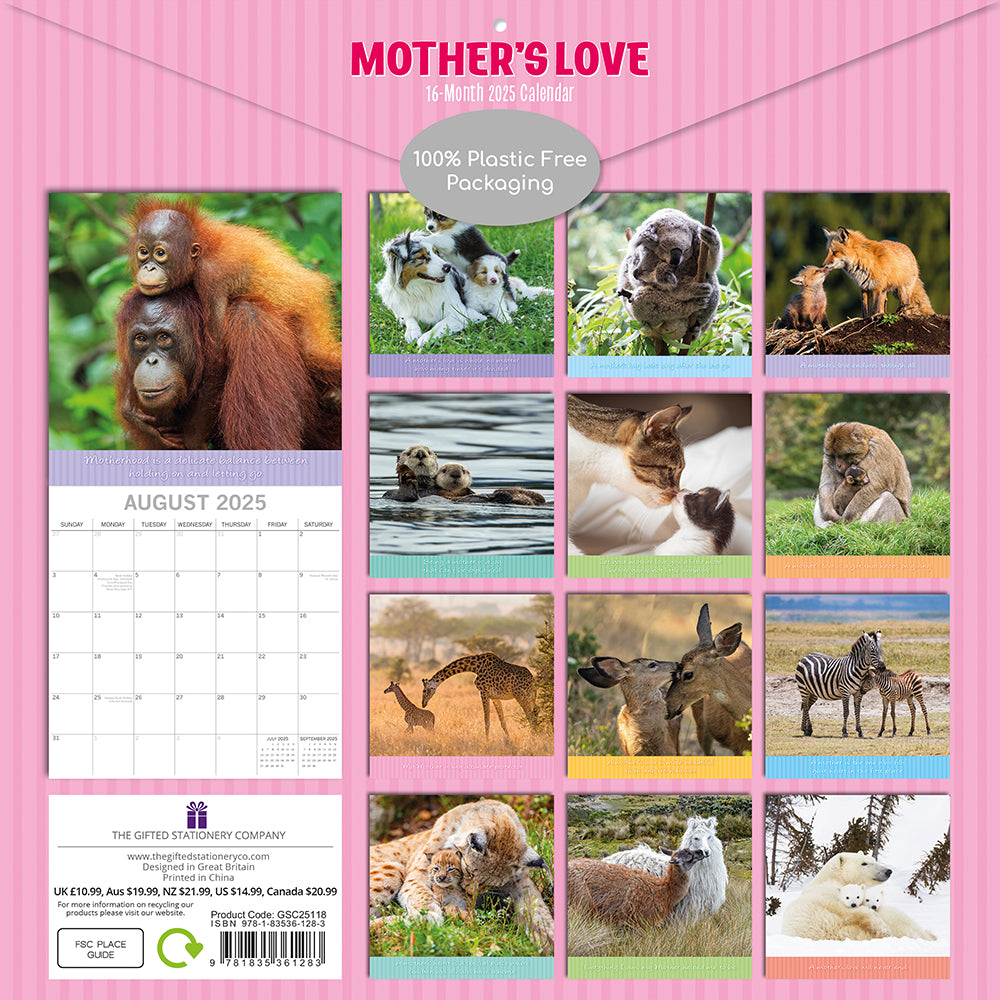 2025 Mother's Love - Square Wall Calendar