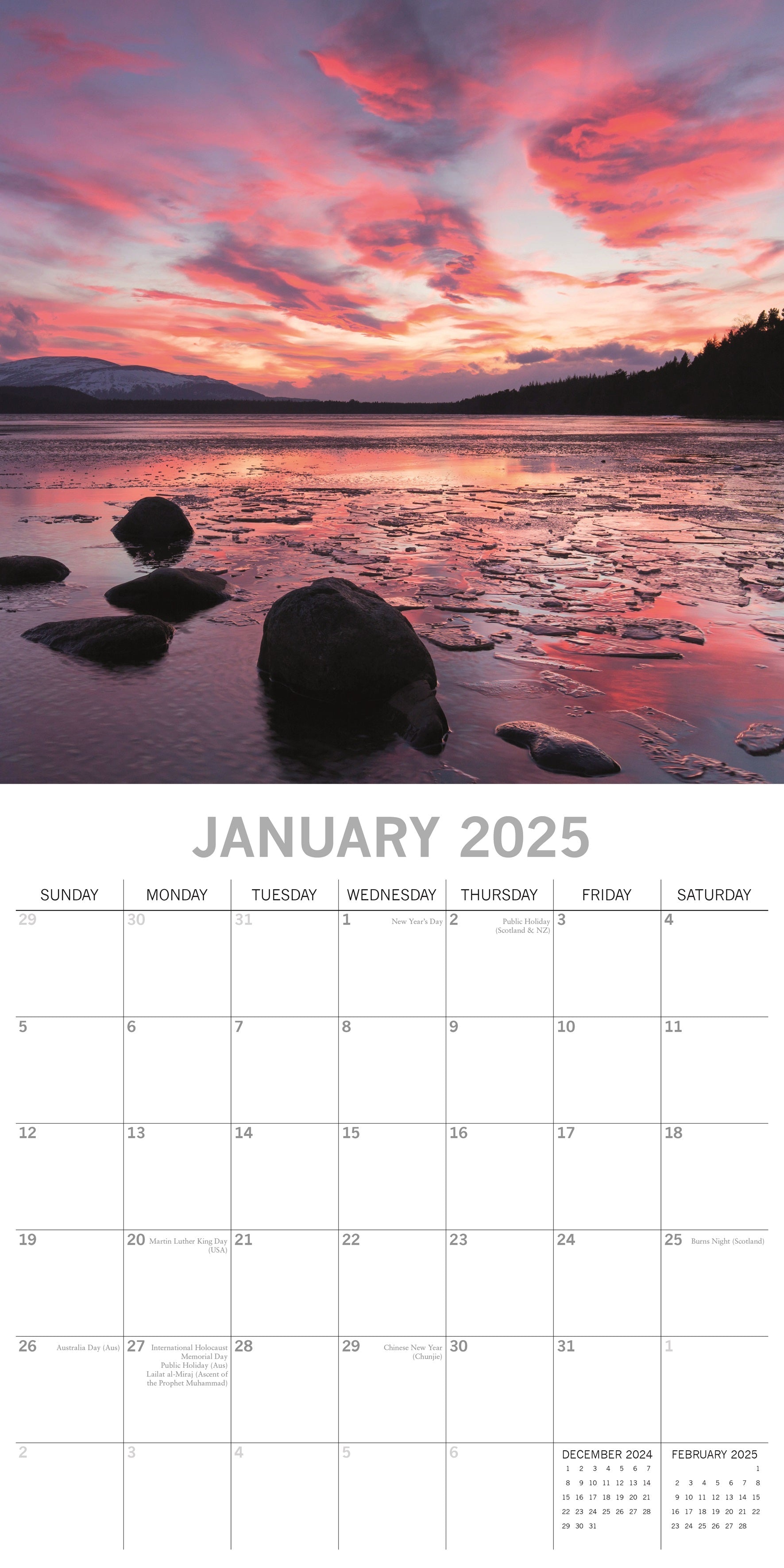 2025 National Parks of Britain - Square Wall Calendar