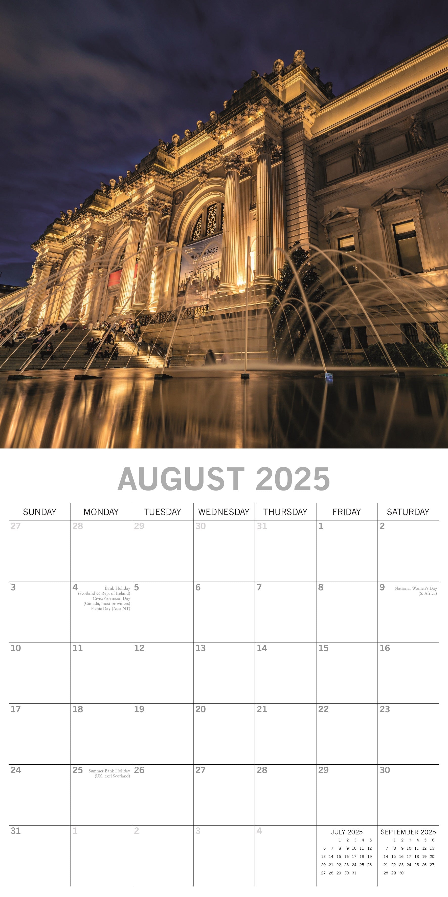 2025 New York - Square Wall Calendar