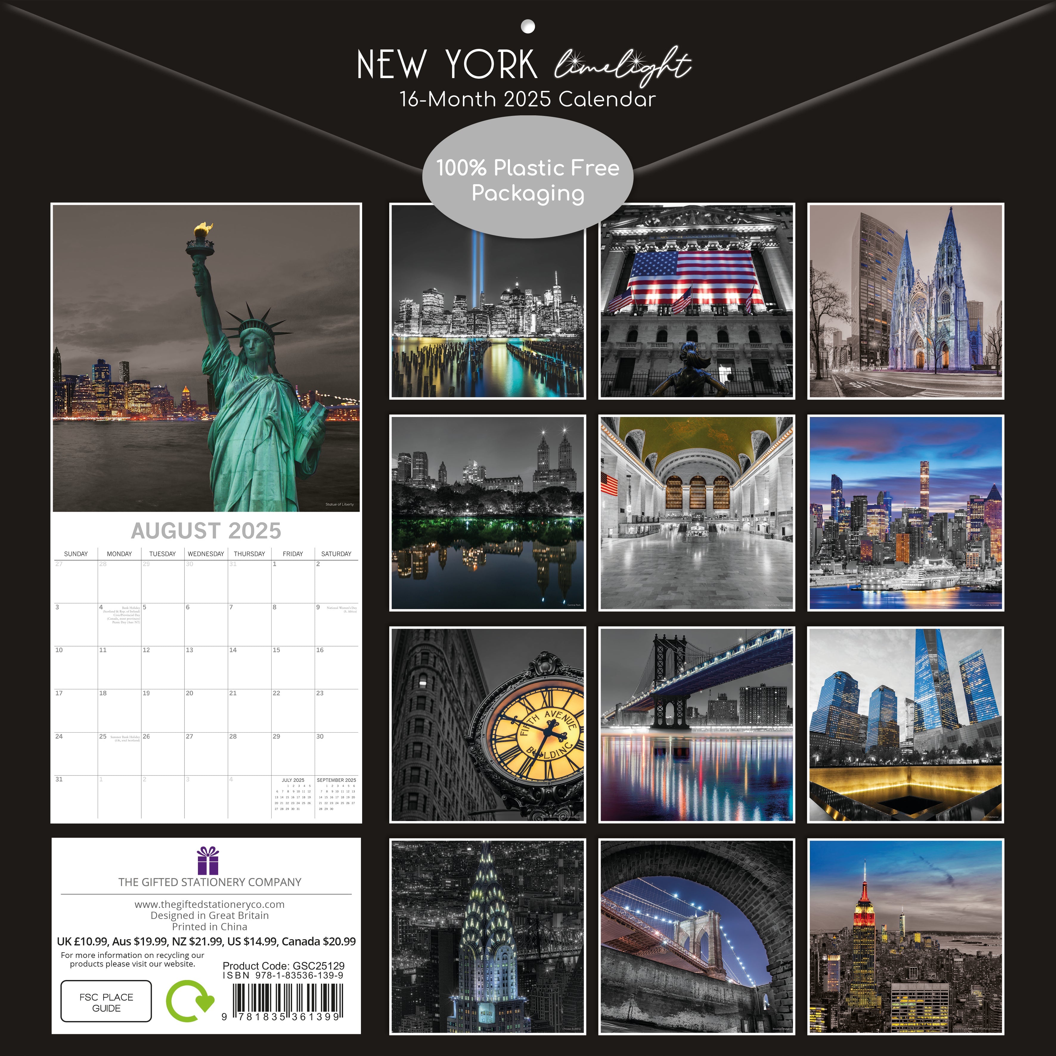 2025 New York Limelight - Square Wall Calendar
