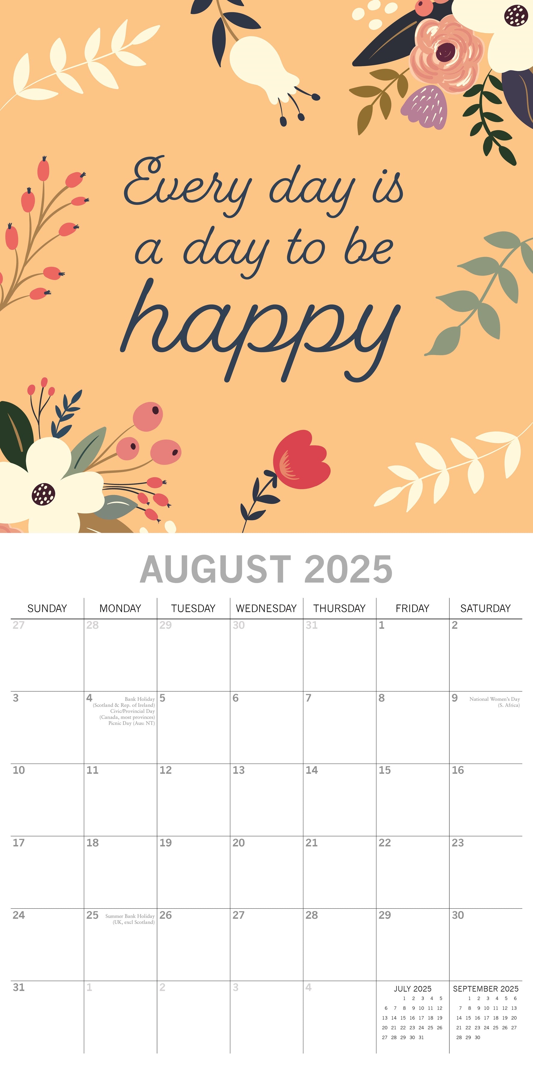 2025 Positively Powerful - Square Wall Calendar