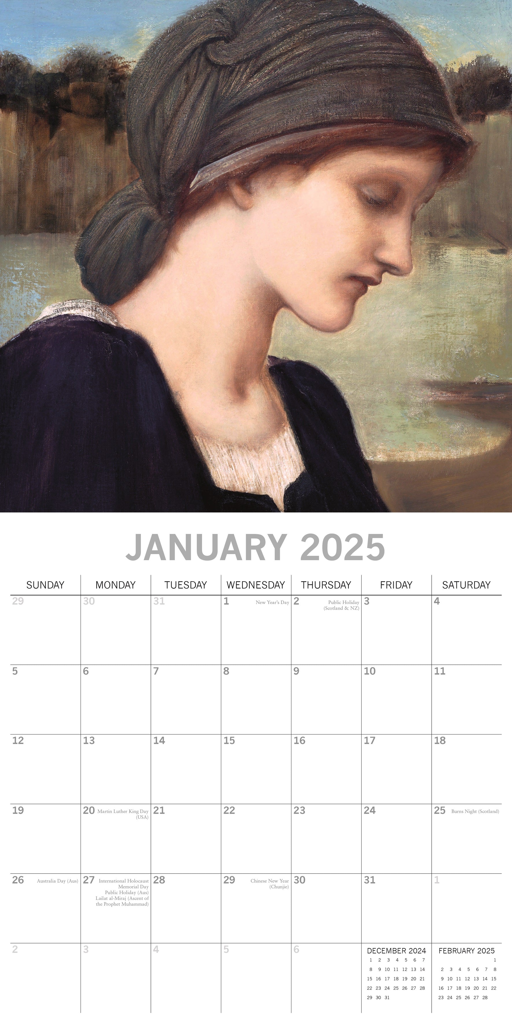 2025 Pre-Raphaelites - Square Wall Calendar