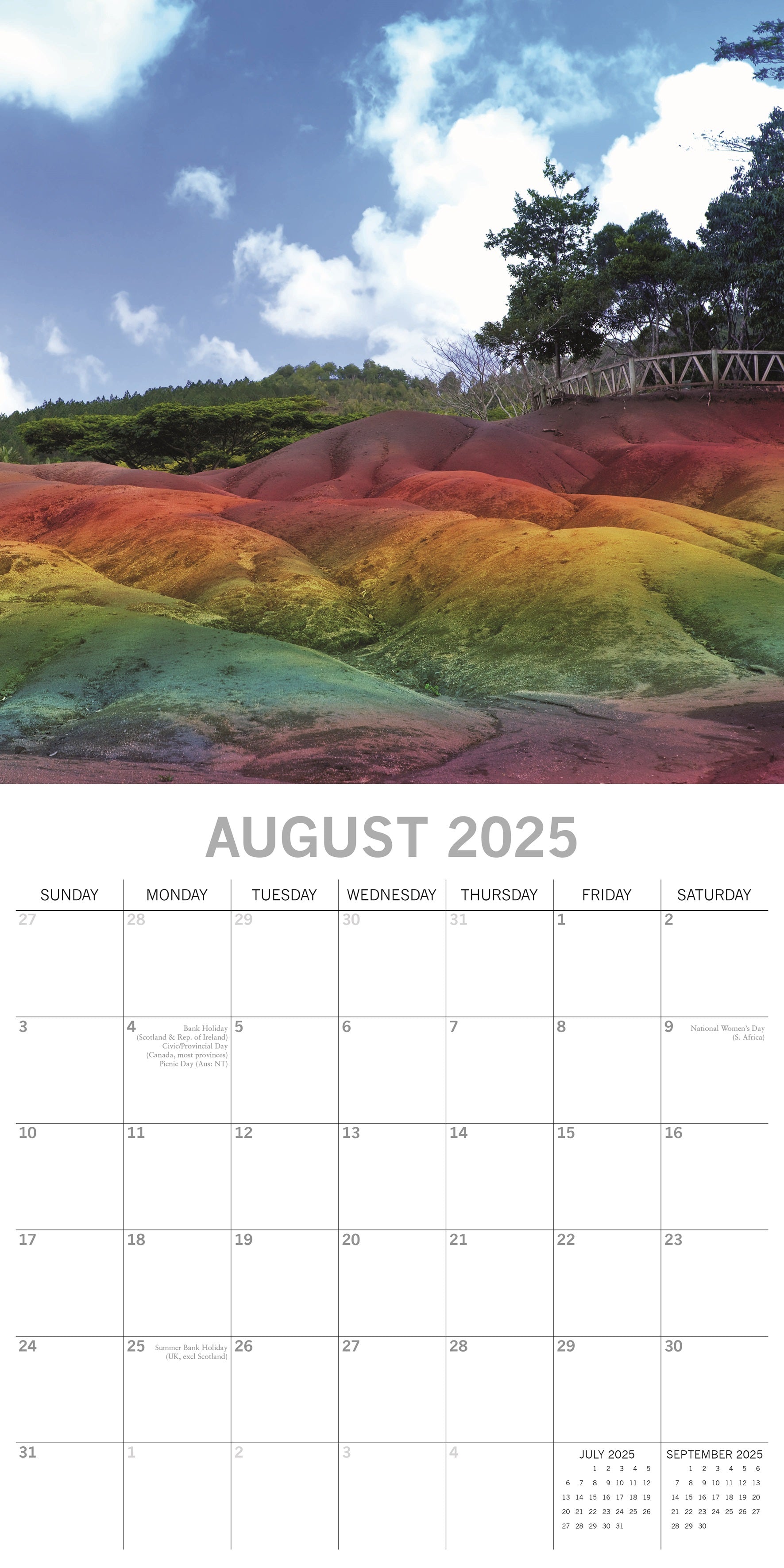 2025 Rainbows - Square Wall Calendar