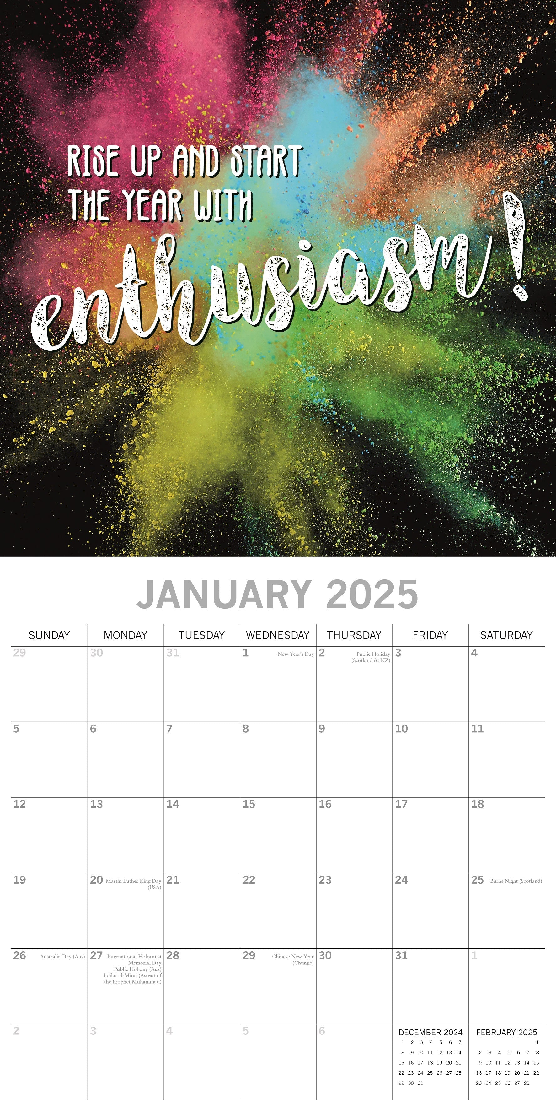 2025 Today is going to be Awesome - Square Wall Calendar