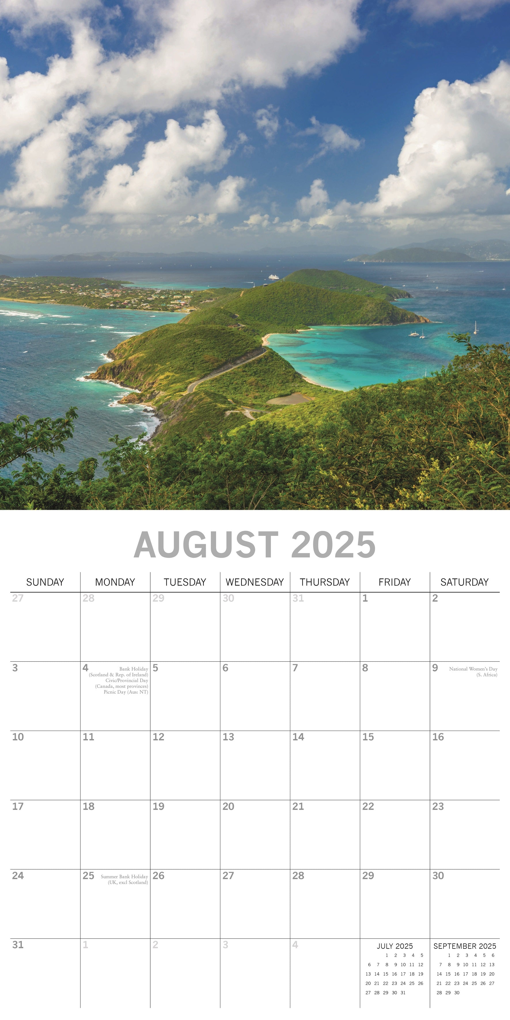 2025 Travel the World - Square Wall Calendar