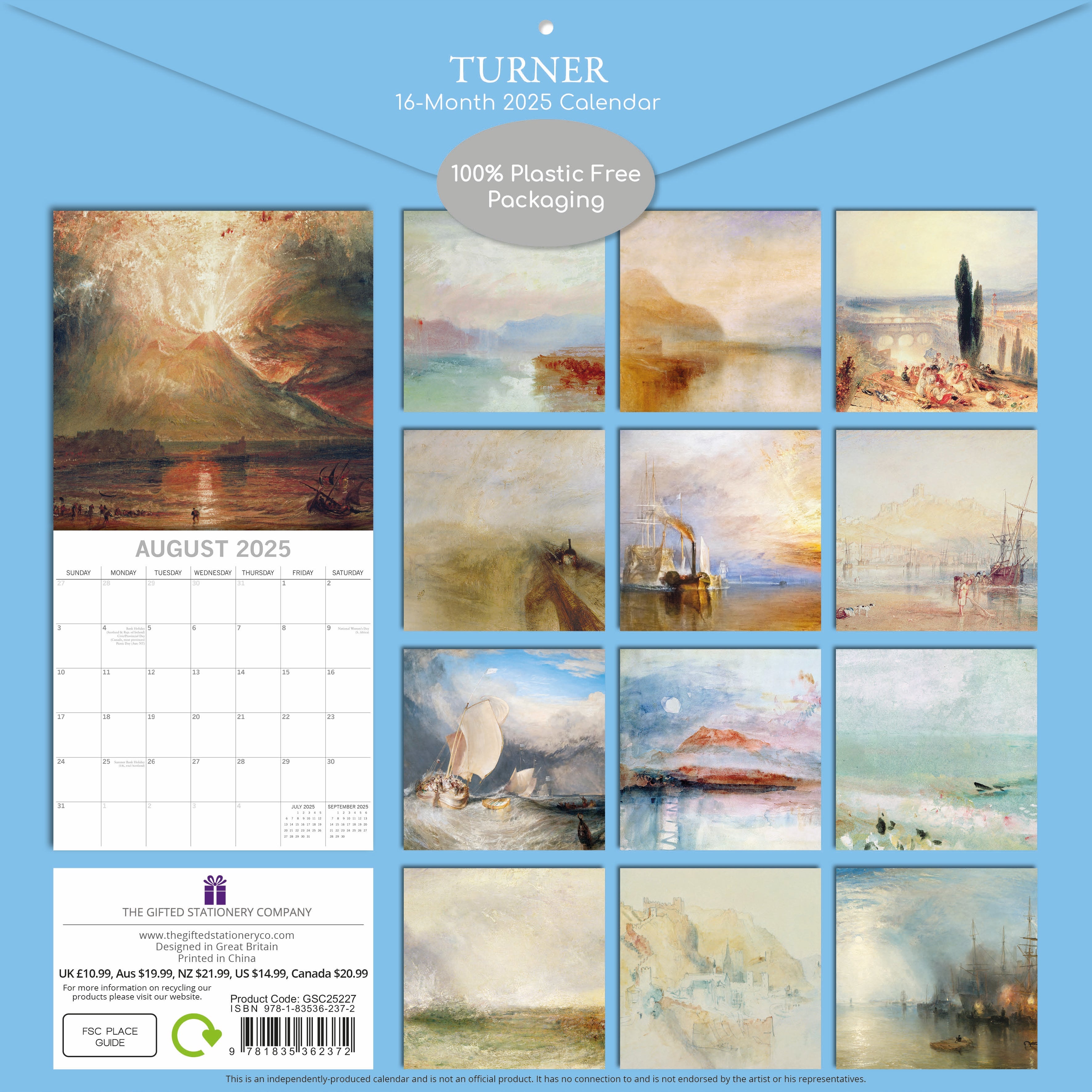 2025 Turner - Square Wall Calendar