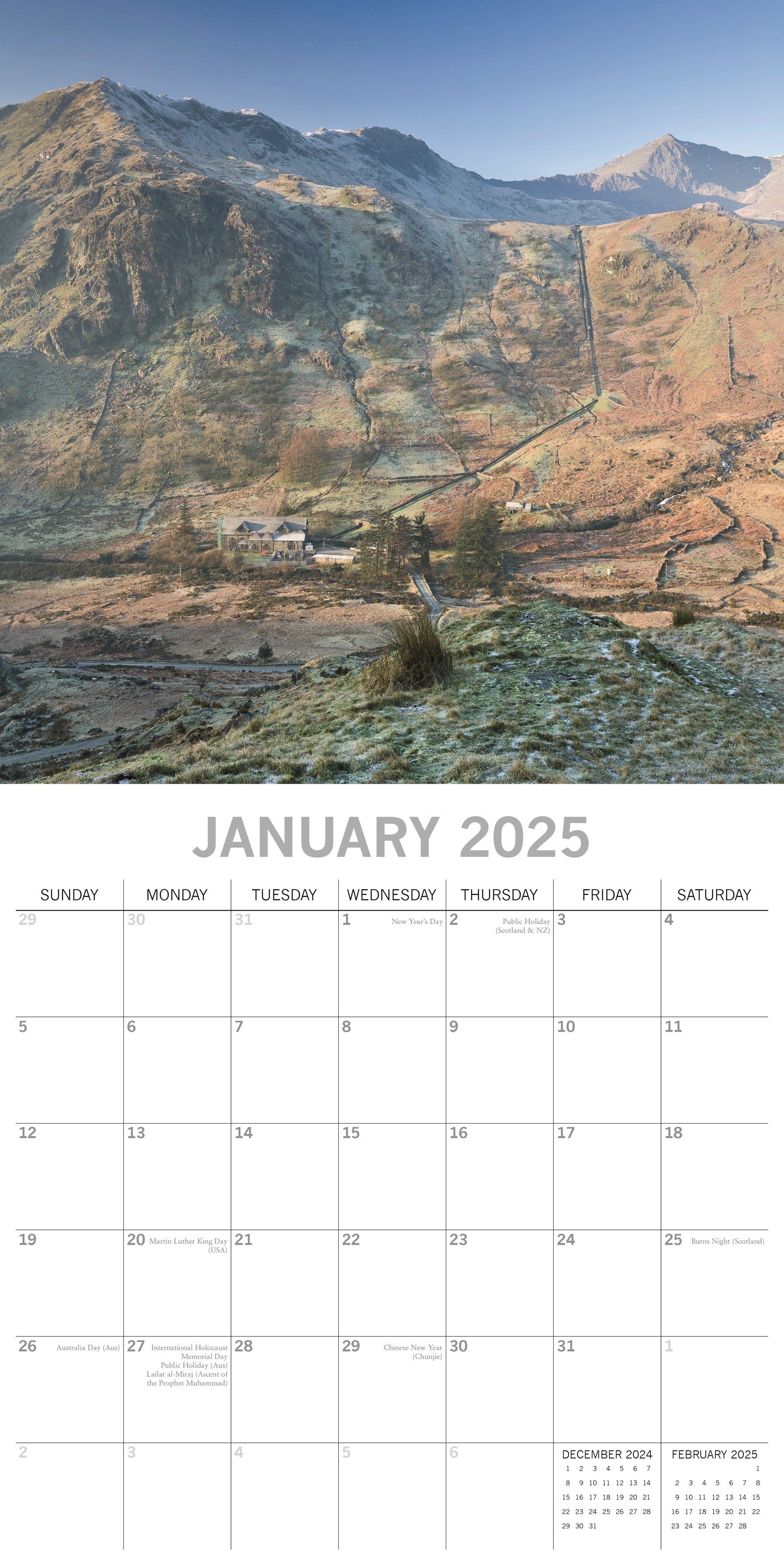 2025 Wales CYMRU - Square Wall Calendar