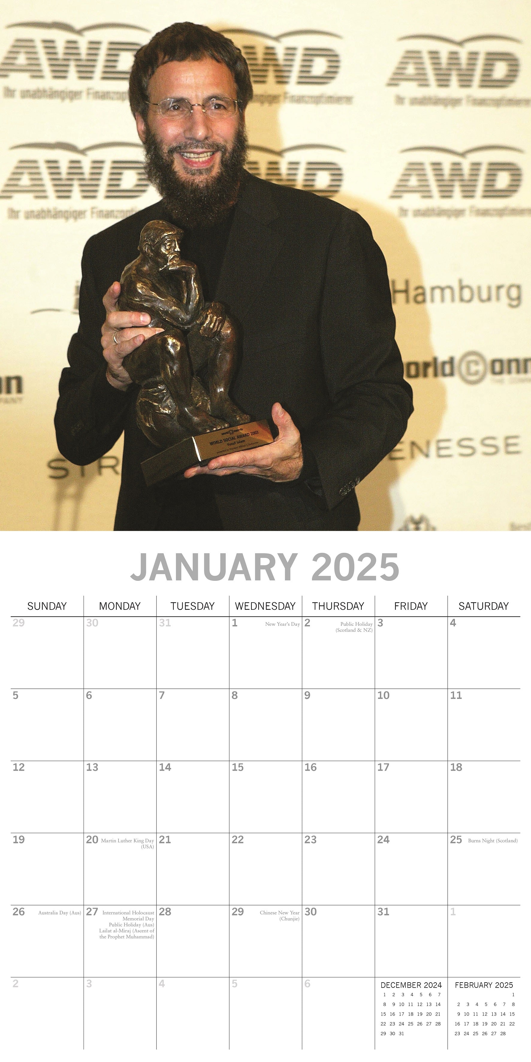 2025 Cat Stevens - Square Wall Calendar