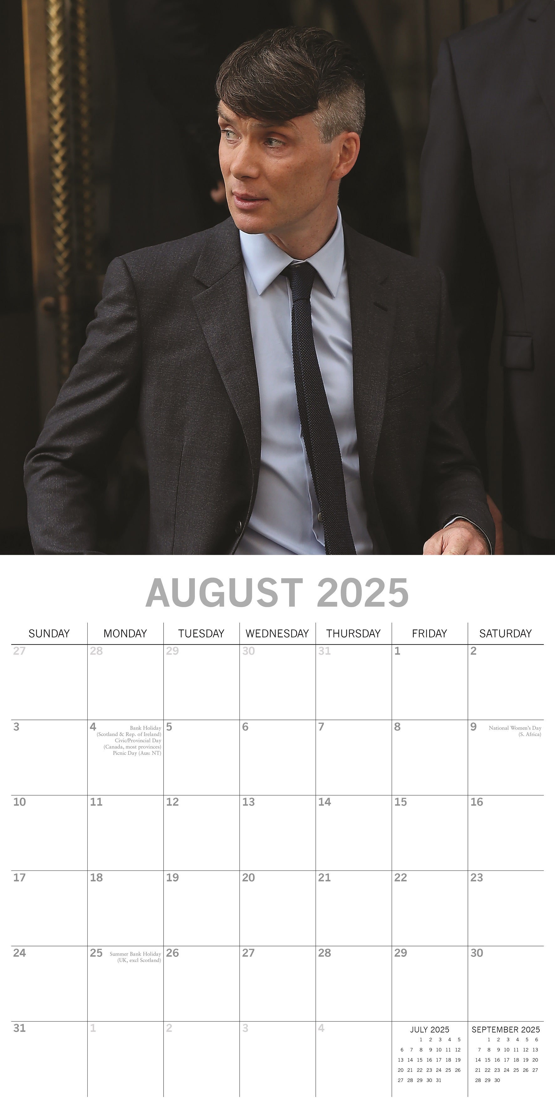 2025 Cillian Murphy - Square Wall Calendar