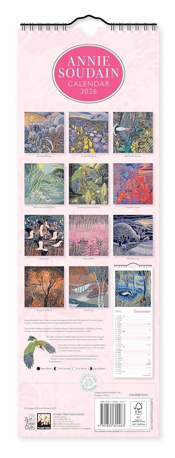 2026 Annie Soudain - Slim Wall Calendar