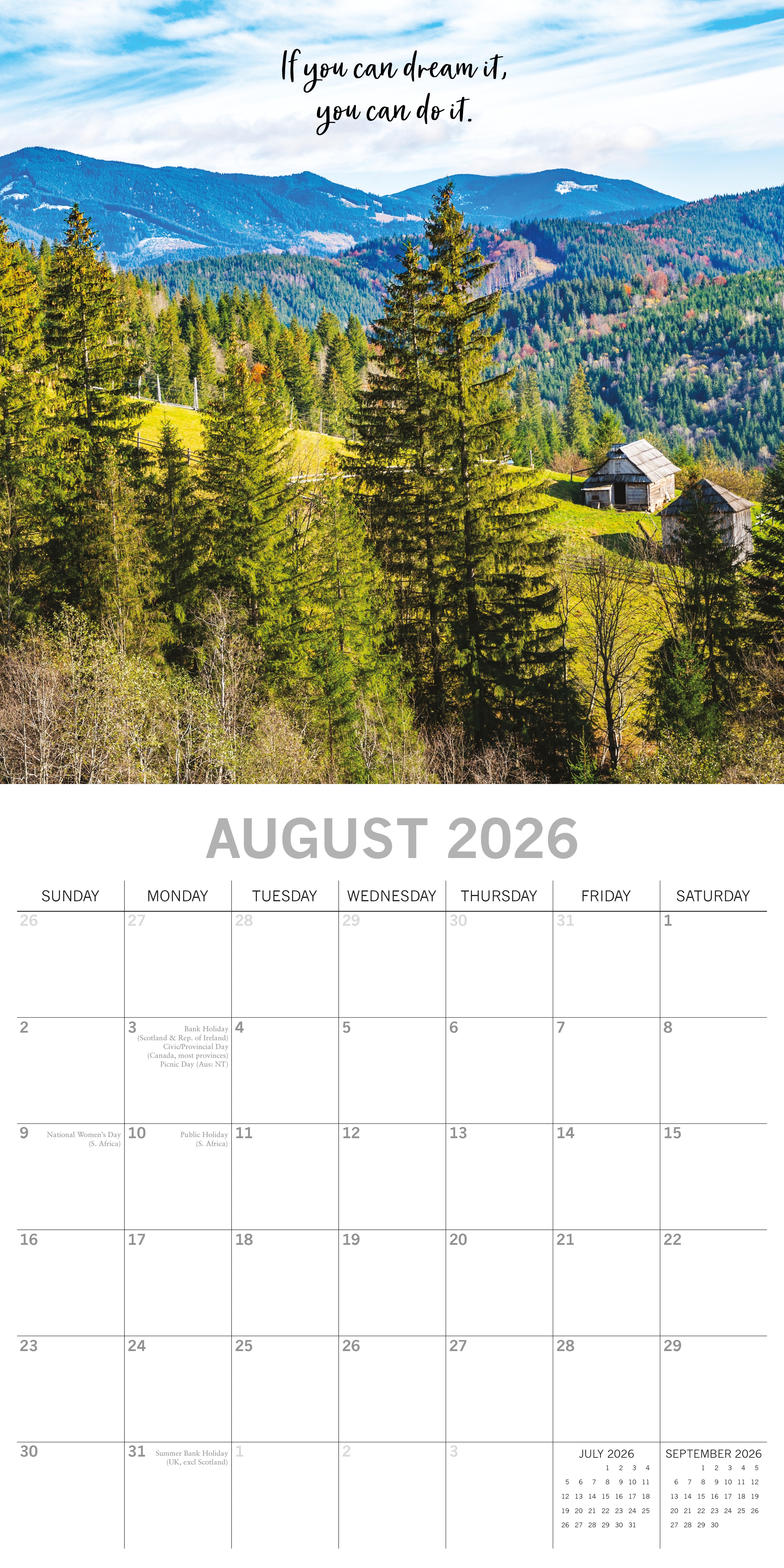 2026 Inspiration - Square Wall Calendar