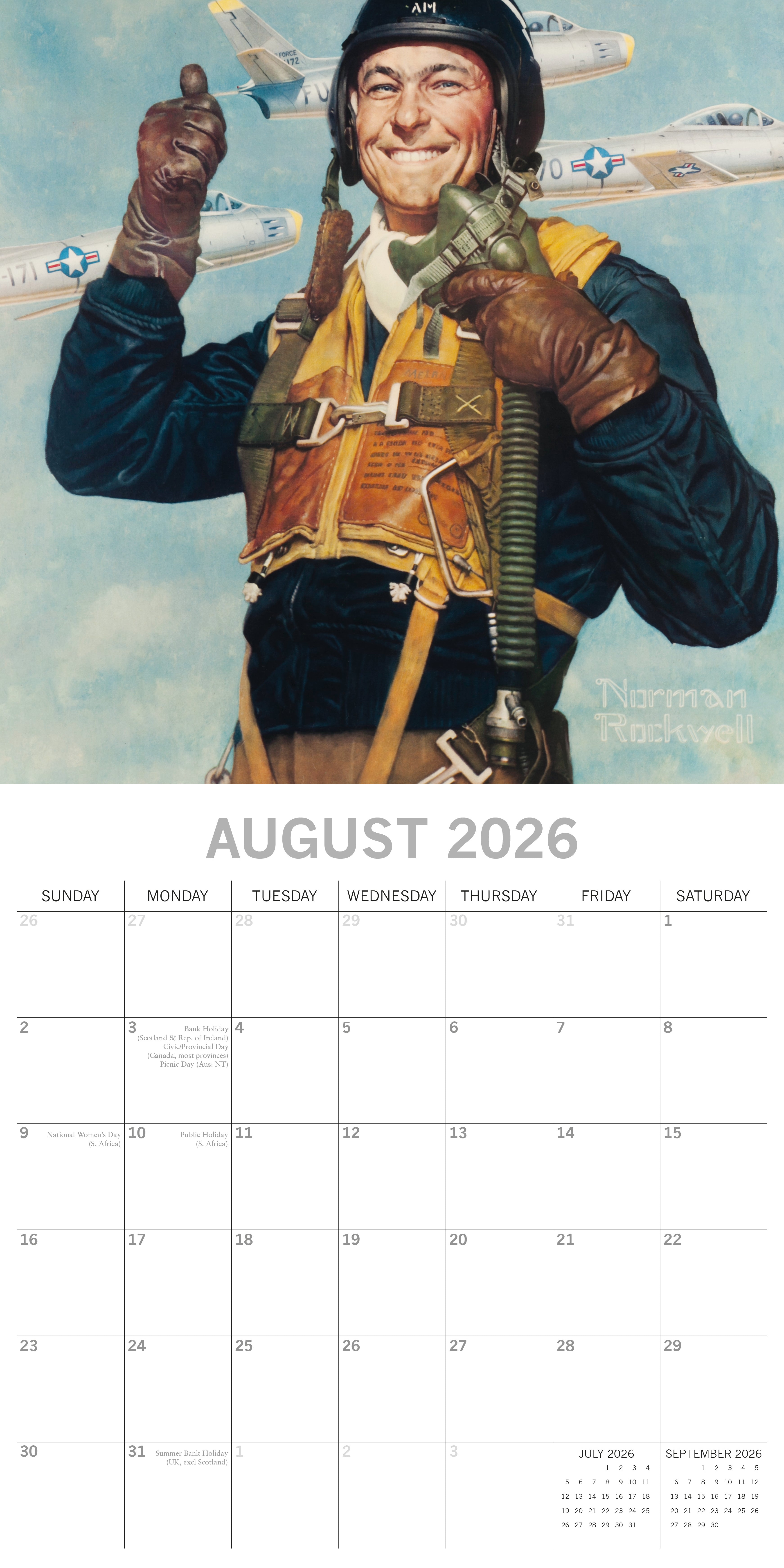 2026 Norman Rockwell - Square Wall Calendar