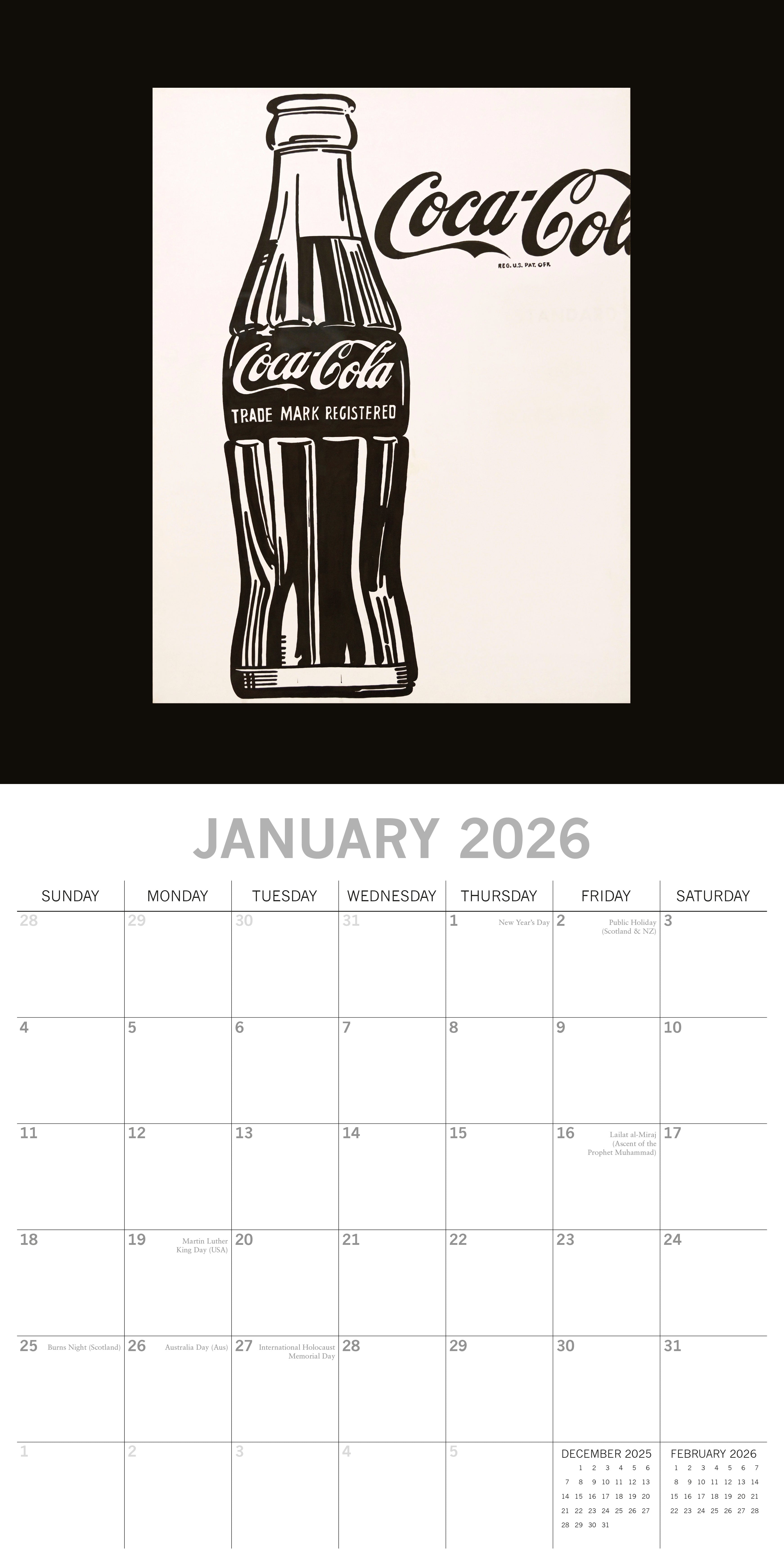 2026 Pop Art - Square Wall Calendar