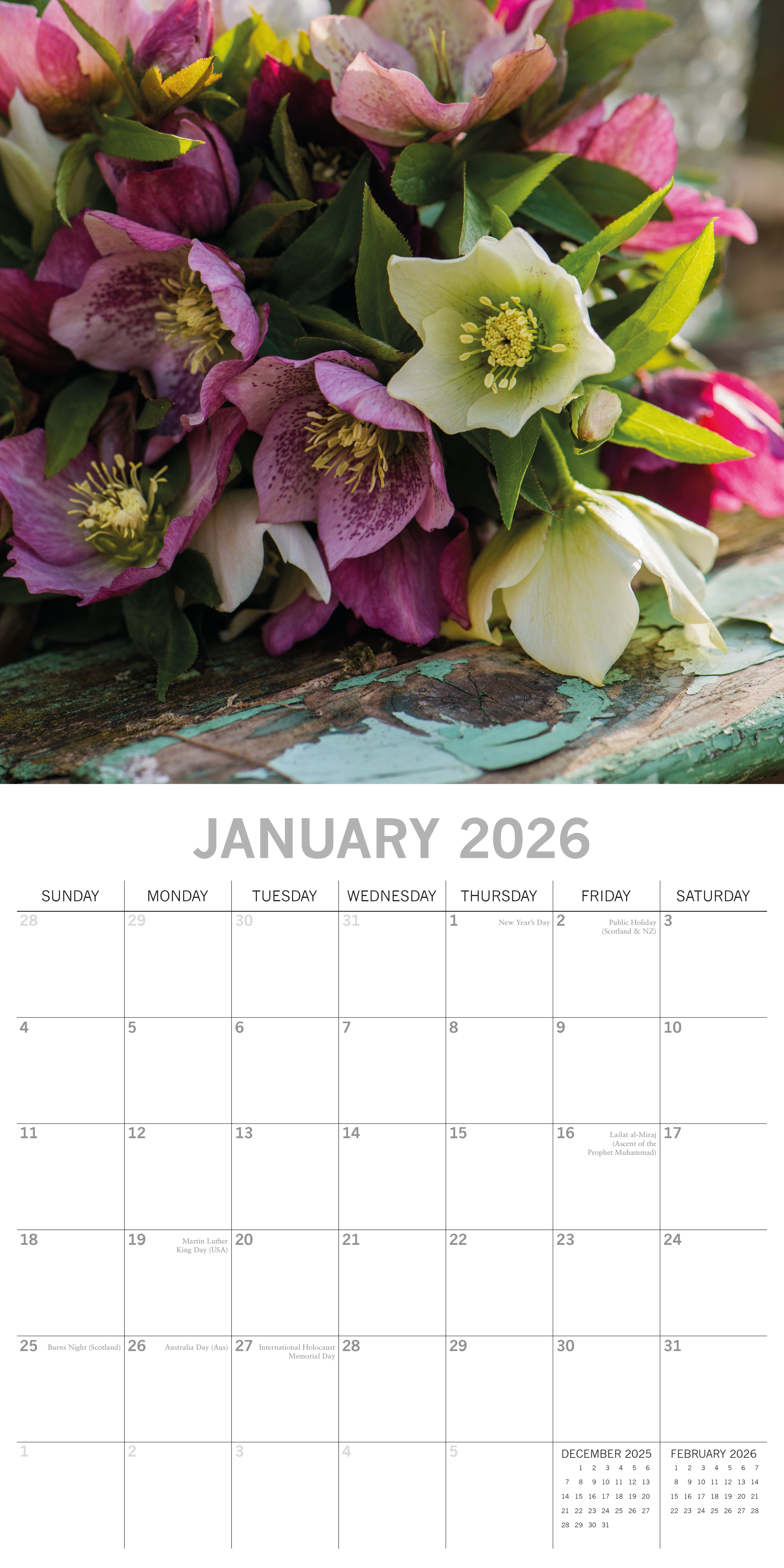 2026 Floral Collection - Square Wall Calendar